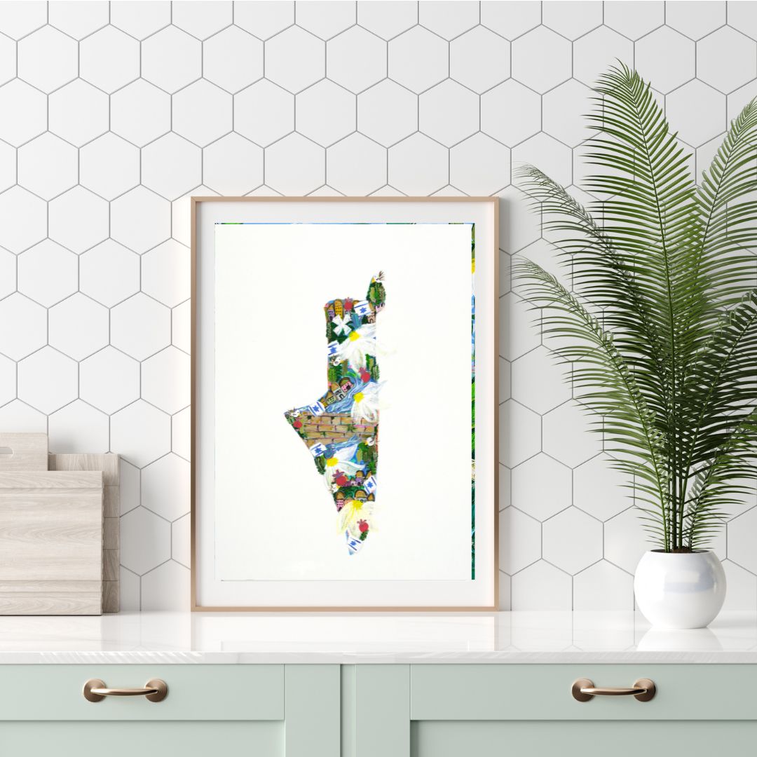 Map of Israel Giclee Art Print