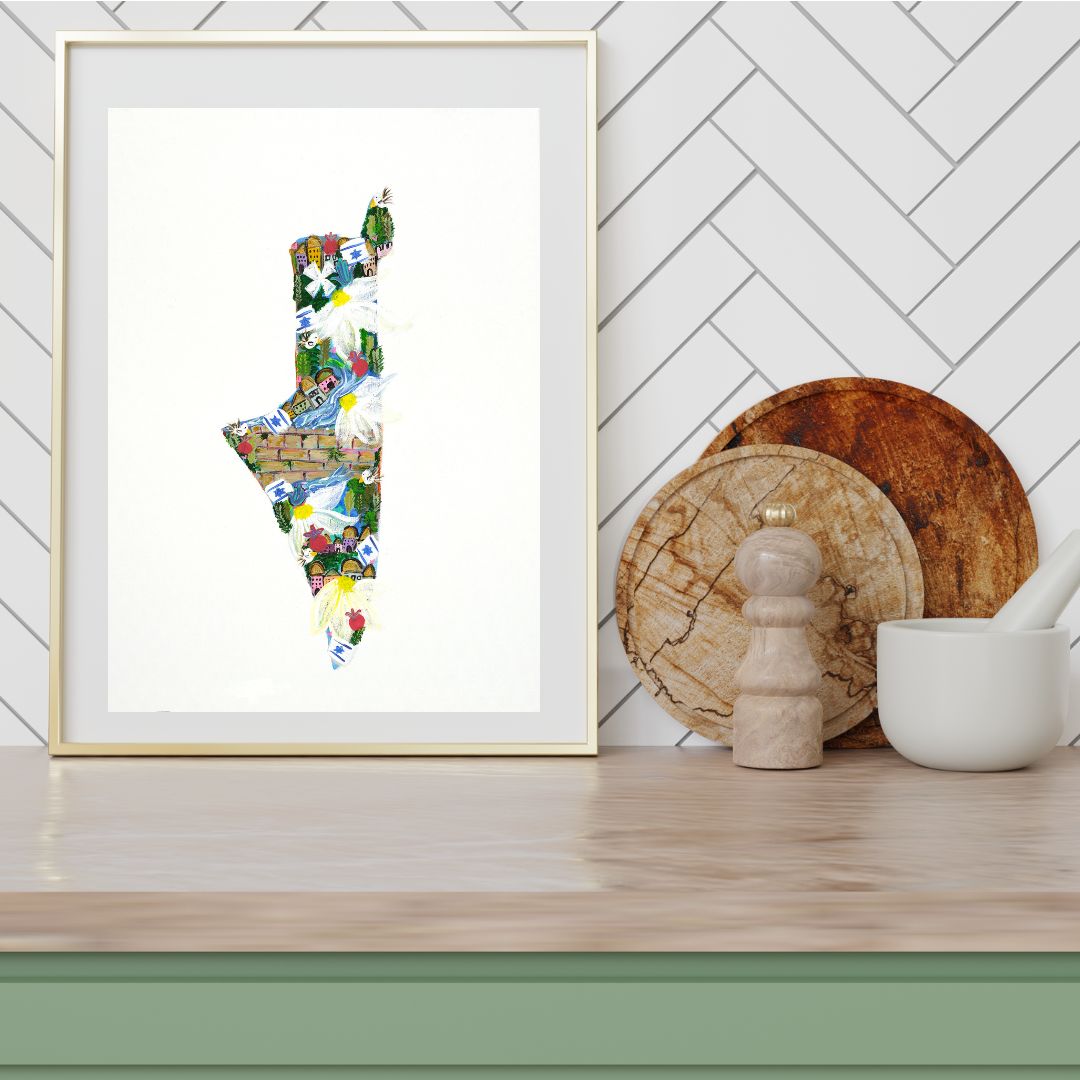 Map of Israel Giclee Art Print