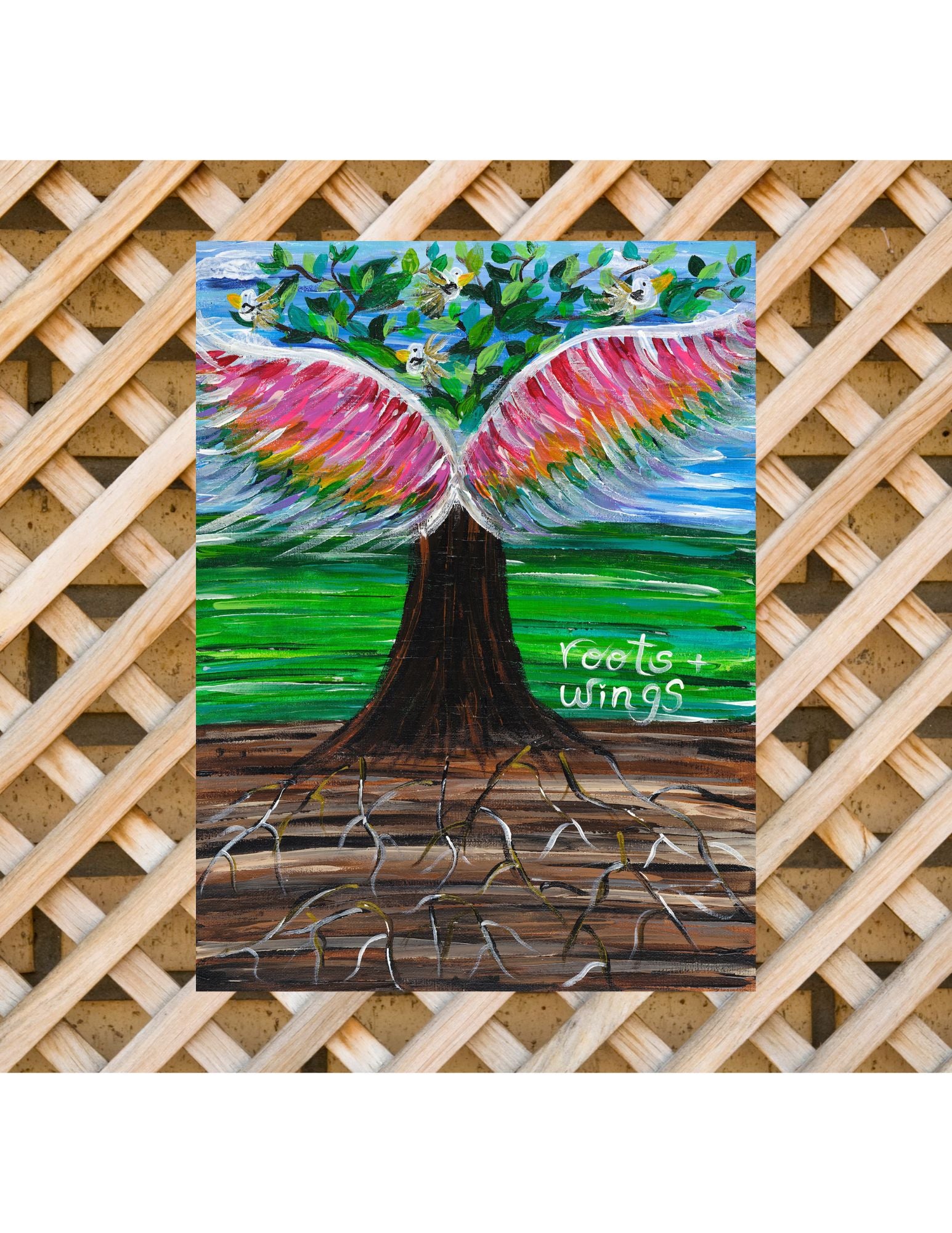 Roots + Wings Sukkah Banner
