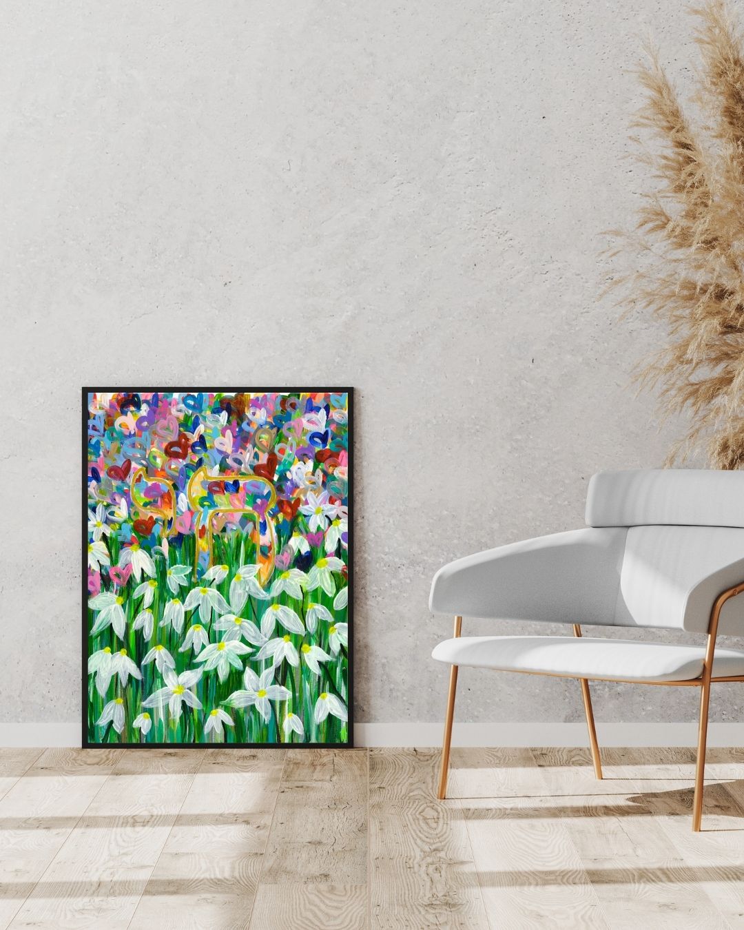 Heart Chai Jewish Art Print