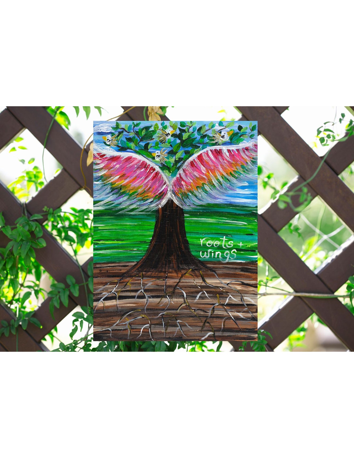 Roots + Wings Sukkah Banner