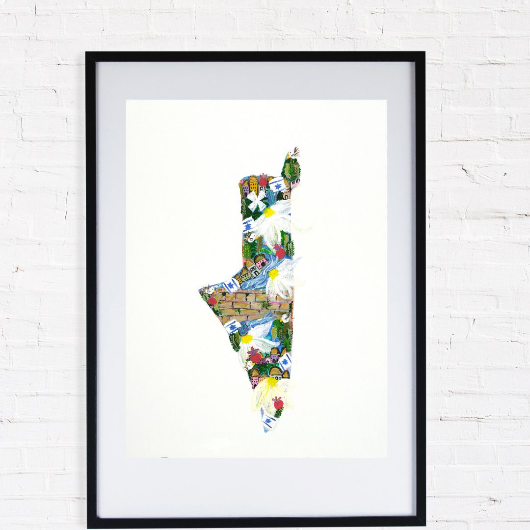 Map of Israel Giclee Art Print