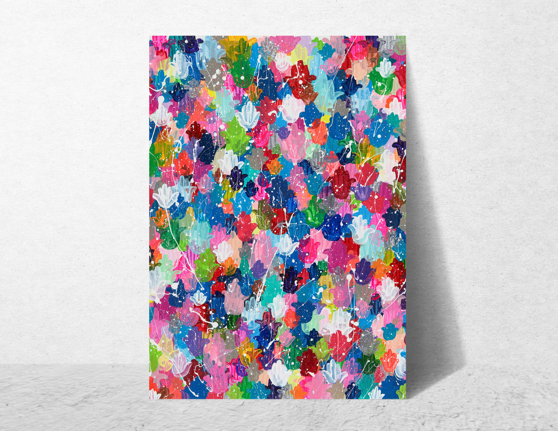 Hamsa Splatter Giclee Art Print