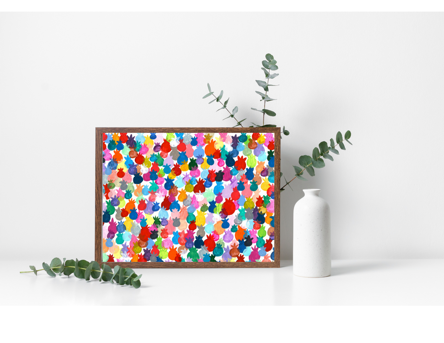 Rainbow Pomegranates Giclee Art Print