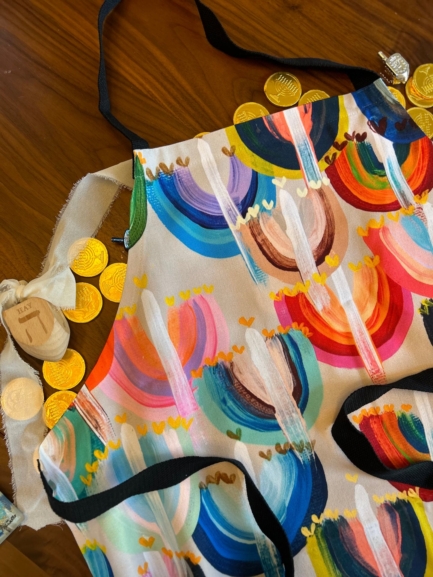 Rainbow Menorahs | Kitchen Apron