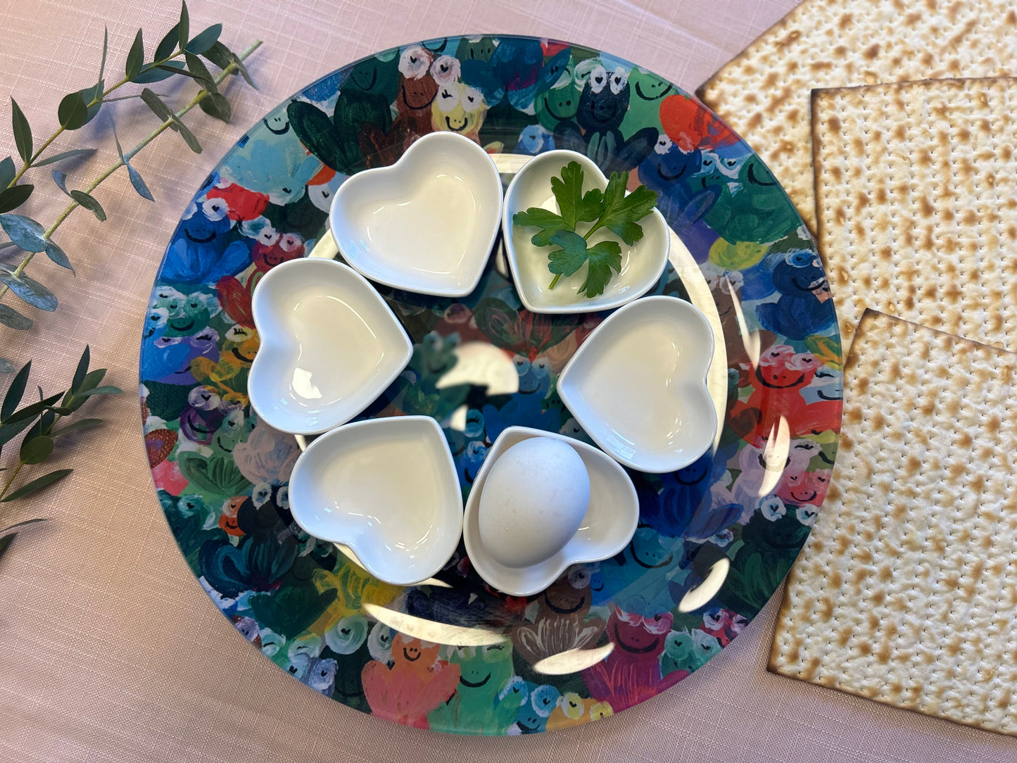 Rainbow Frogs Seder Plate