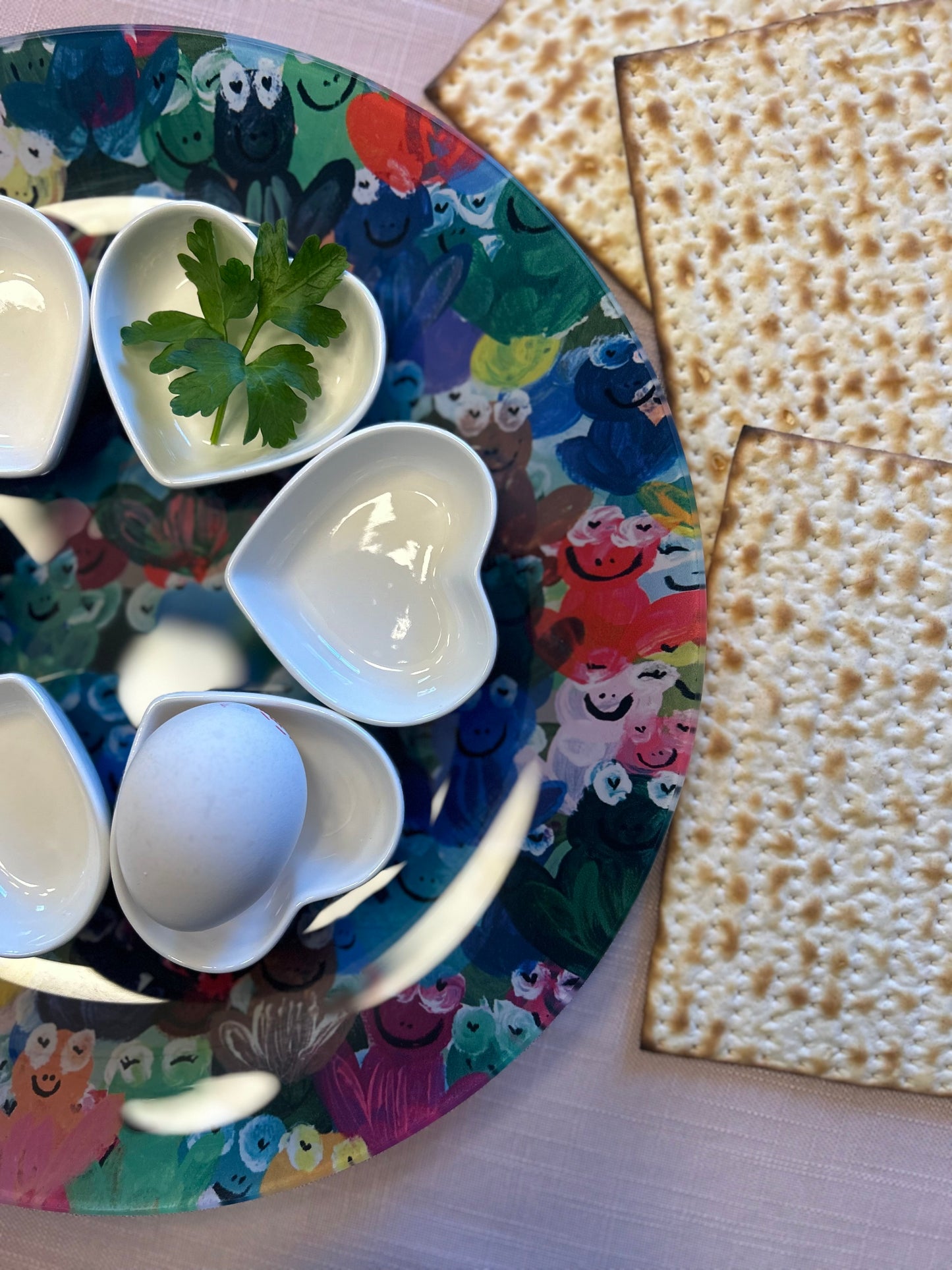 Rainbow Frogs Seder Plate