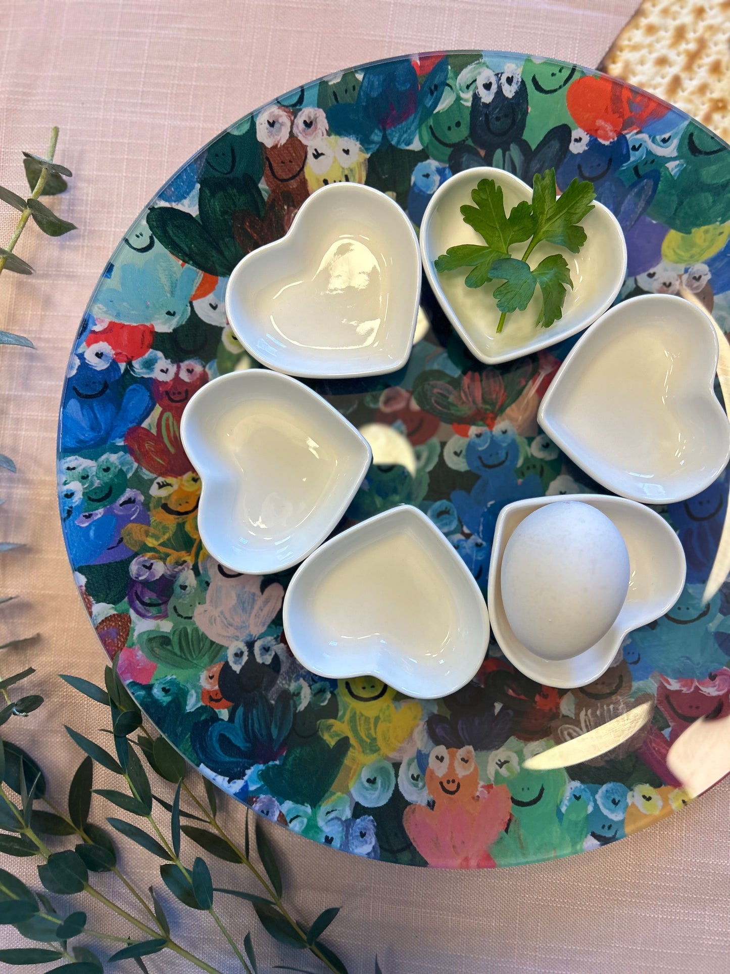 Rainbow Frogs Seder Plate