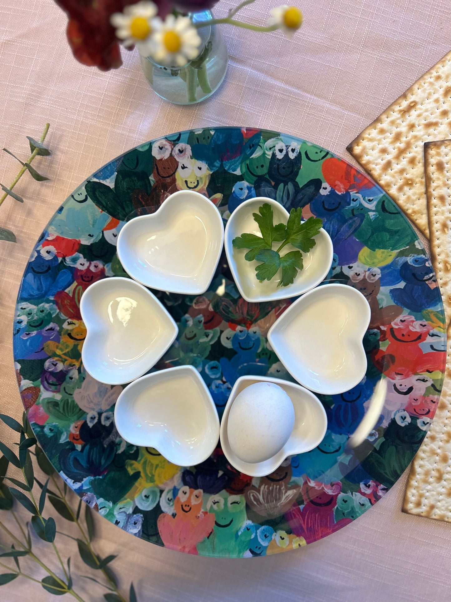 Rainbow Frogs Seder Plate