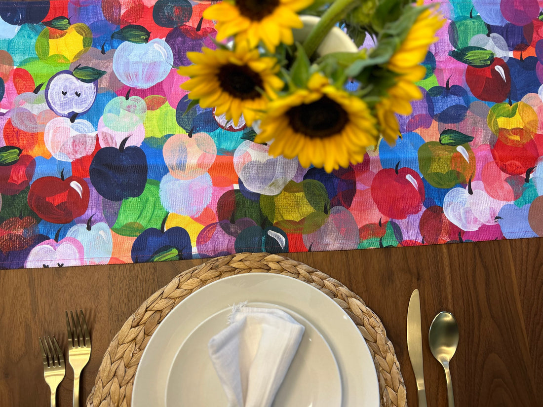 Rainbow Apples Table Runner