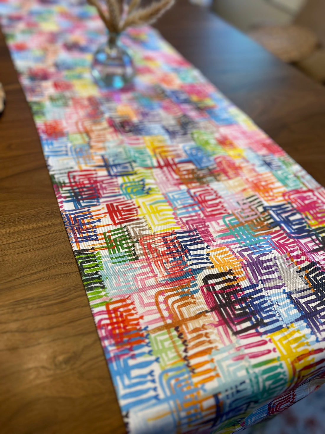 Heart Menorahs | Hanukkah Table Runner