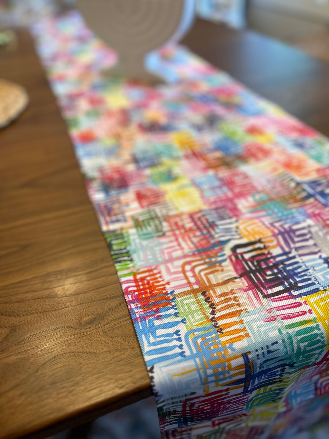 Heart Menorahs | Hanukkah Table Runner