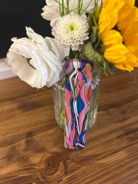 Arielle Zorger Designs X Hyacinth Ceramics - Drip Paint Mezuzah #1