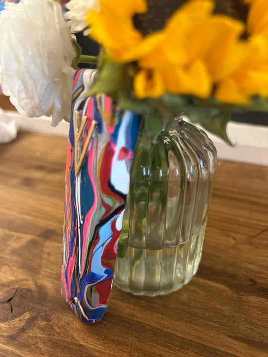 Arielle Zorger Designs X Hyacinth Ceramics - Drip Paint Mezuzah #1
