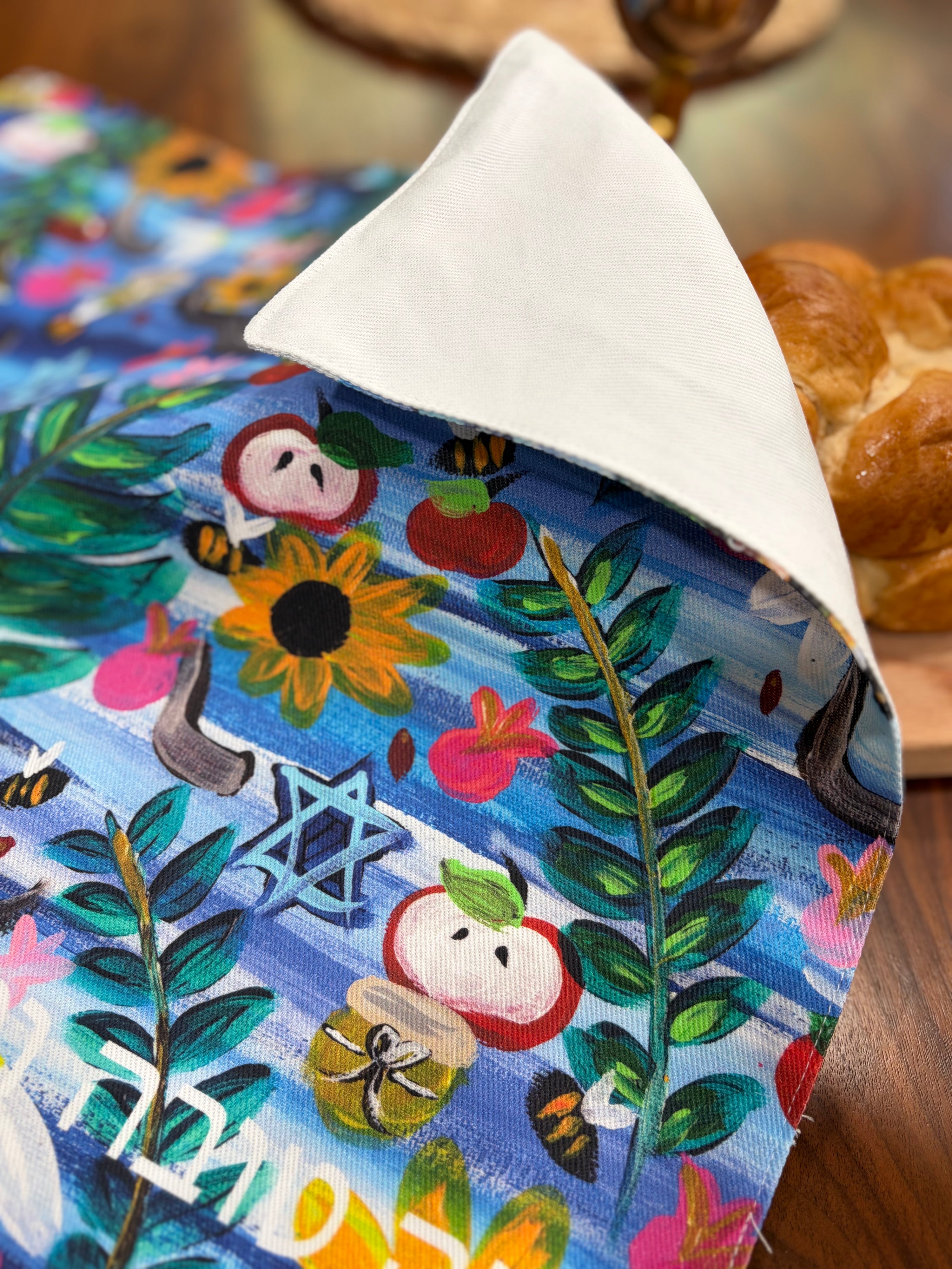 Rosh Hashanah Garden Party Challah Cover