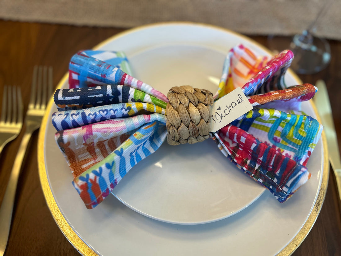 Heart Menorahs | Napkins
