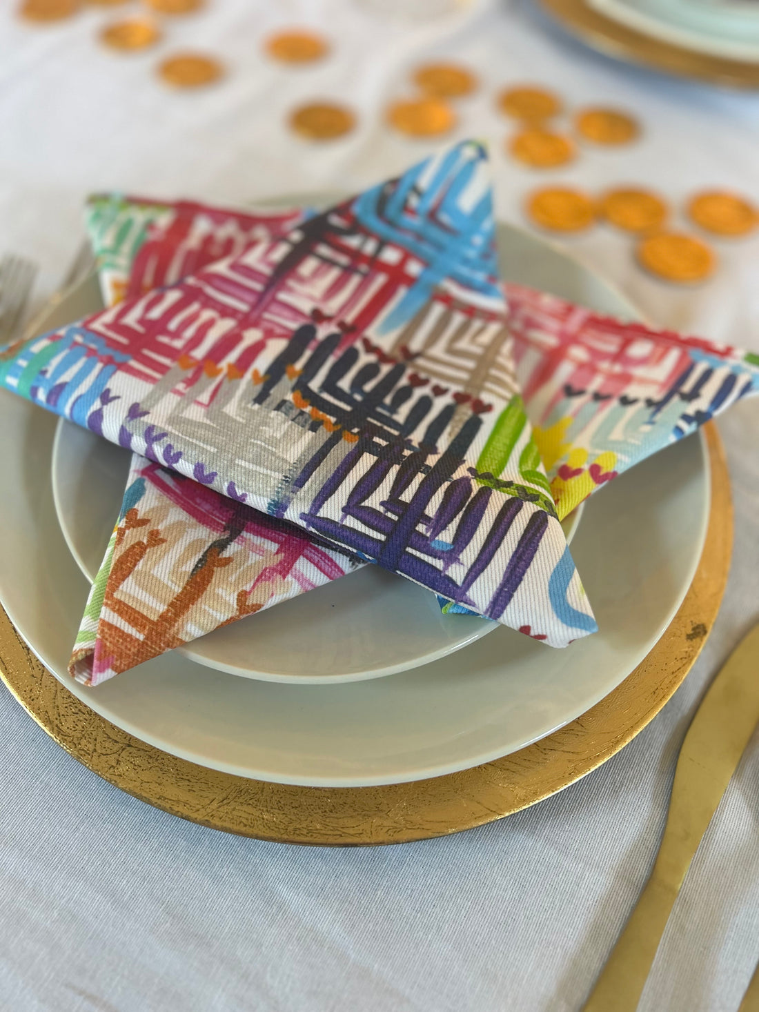 Heart Menorahs | Napkins