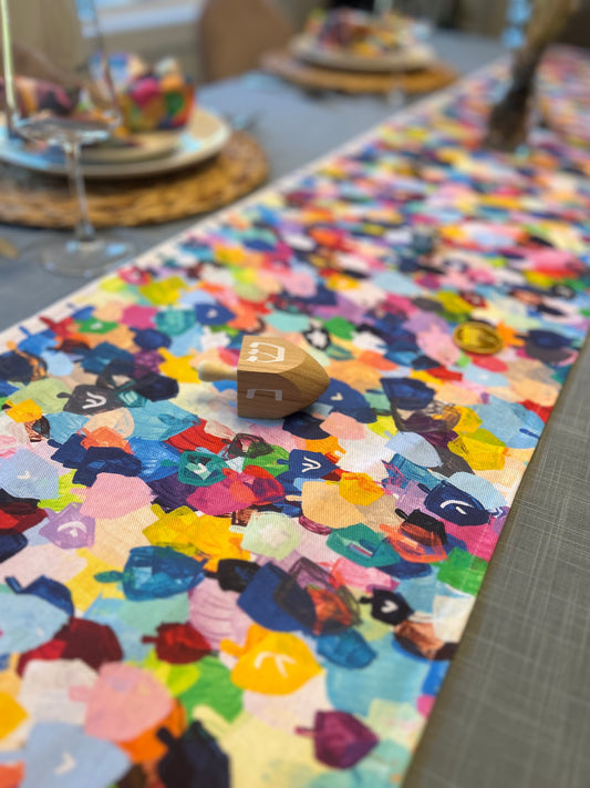 Rainbow Dreidels | Table Runner