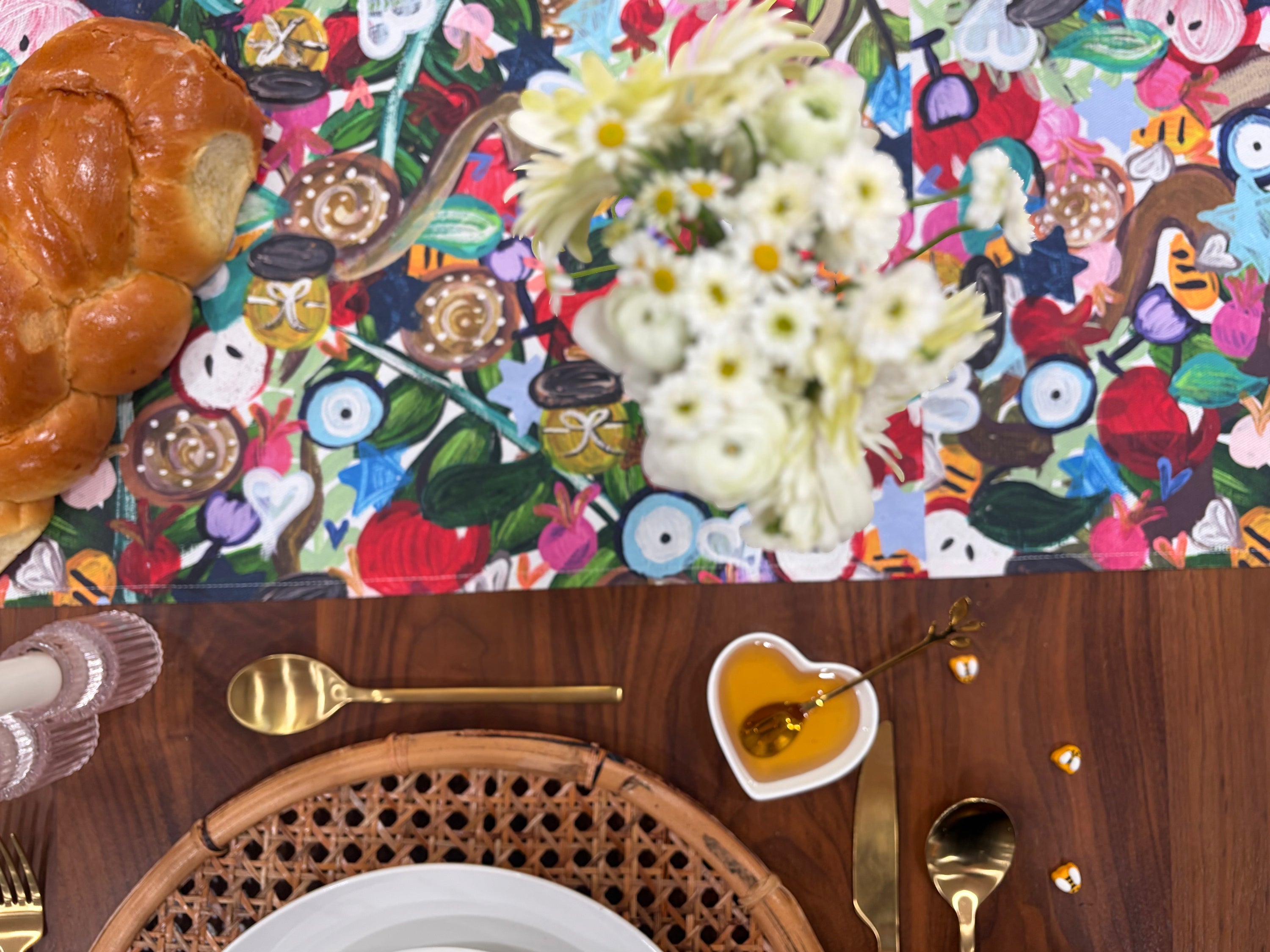 All the Colors of Rosh | Rosh Hashanah Table Runner