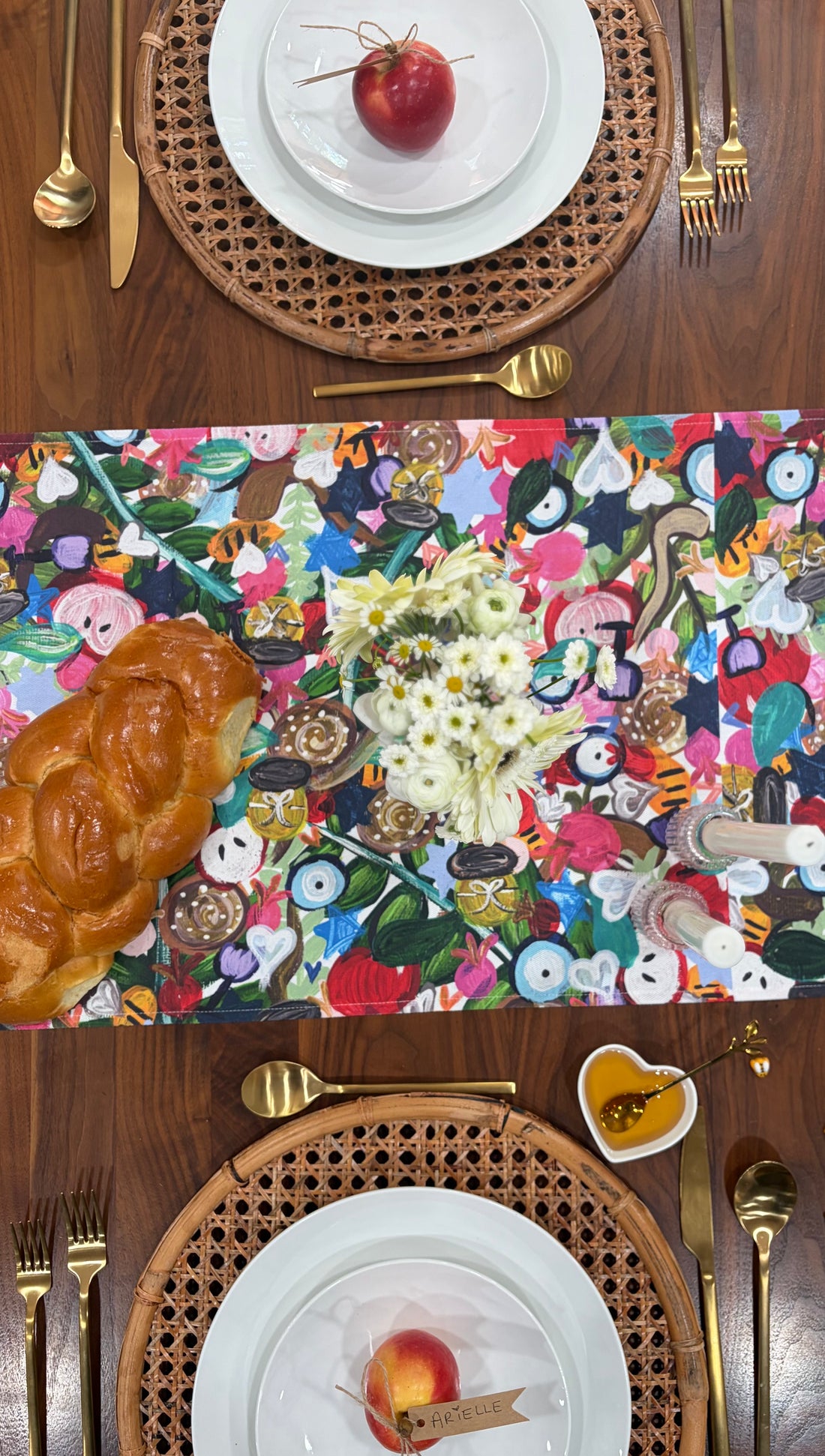 All the Colors of Rosh | Rosh Hashanah Table Runner