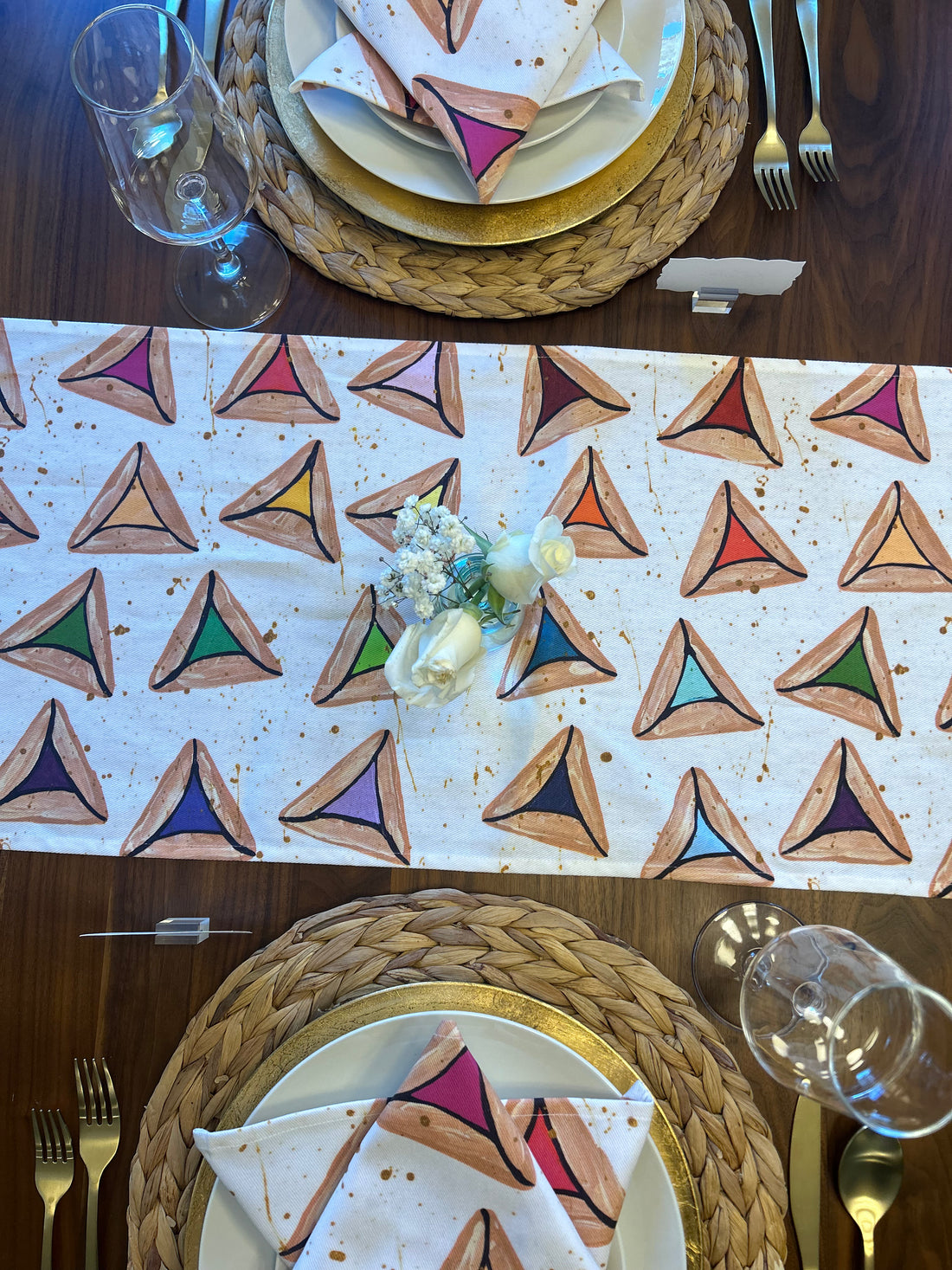 Rainbow Hamantaschen Table Runner