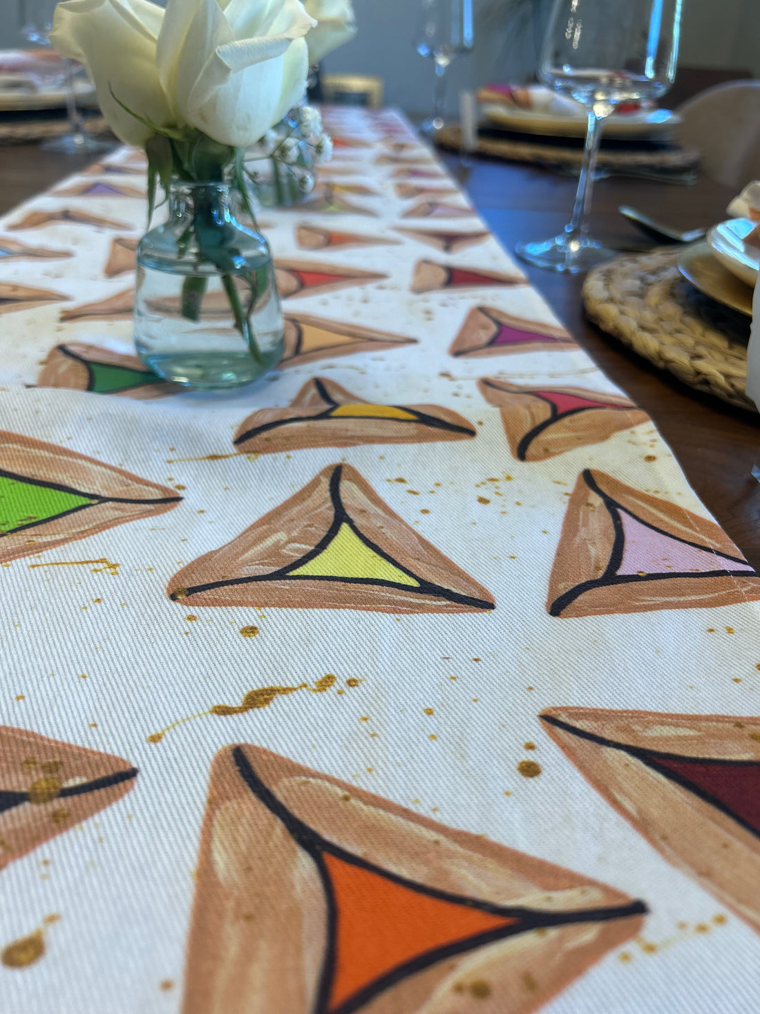Rainbow Hamantaschen Table Runner