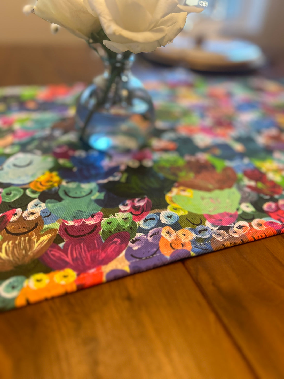 Rainbow Frogs | Table Runner