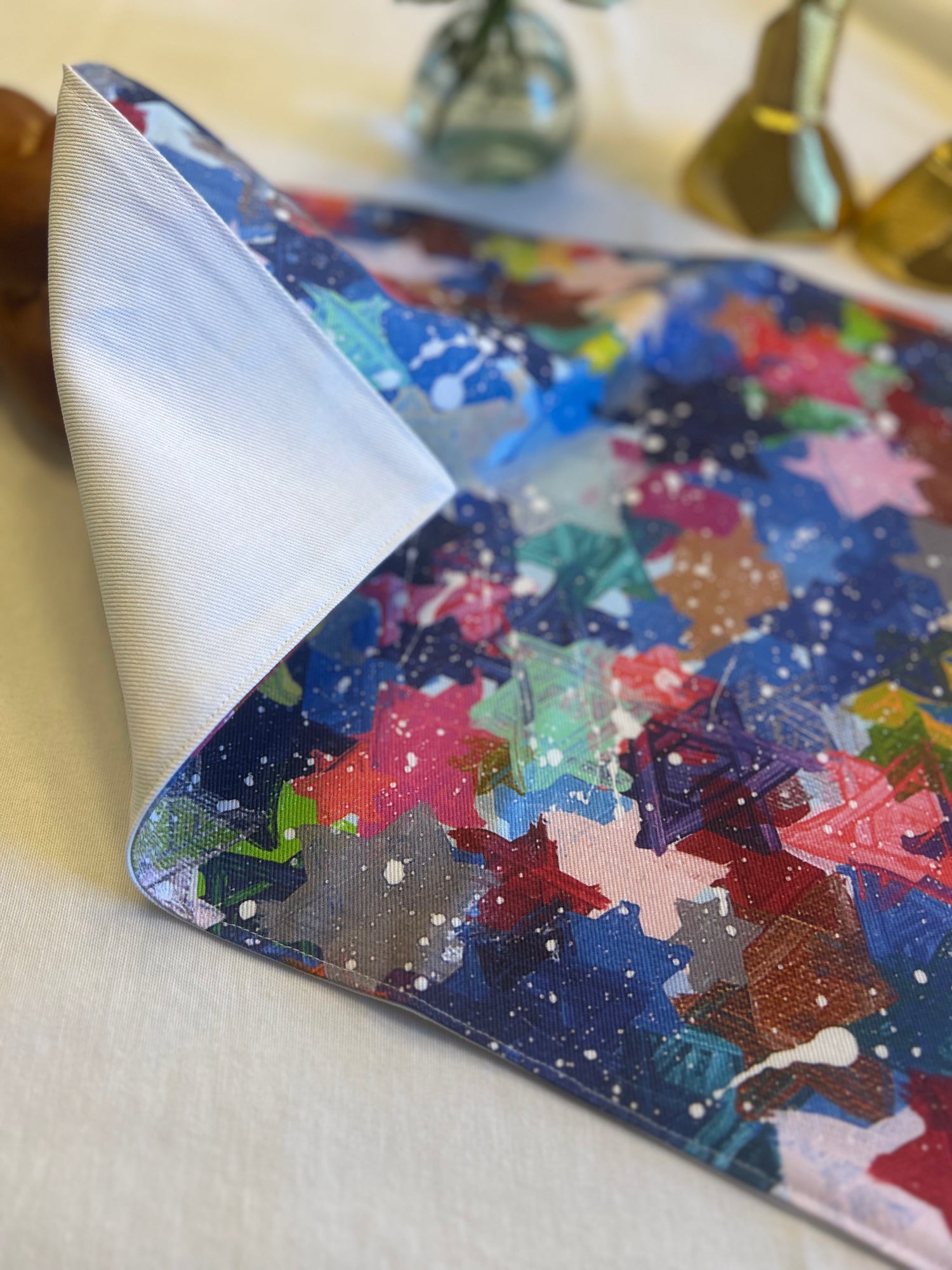 Jewish Stars Splatter | Challah Cover