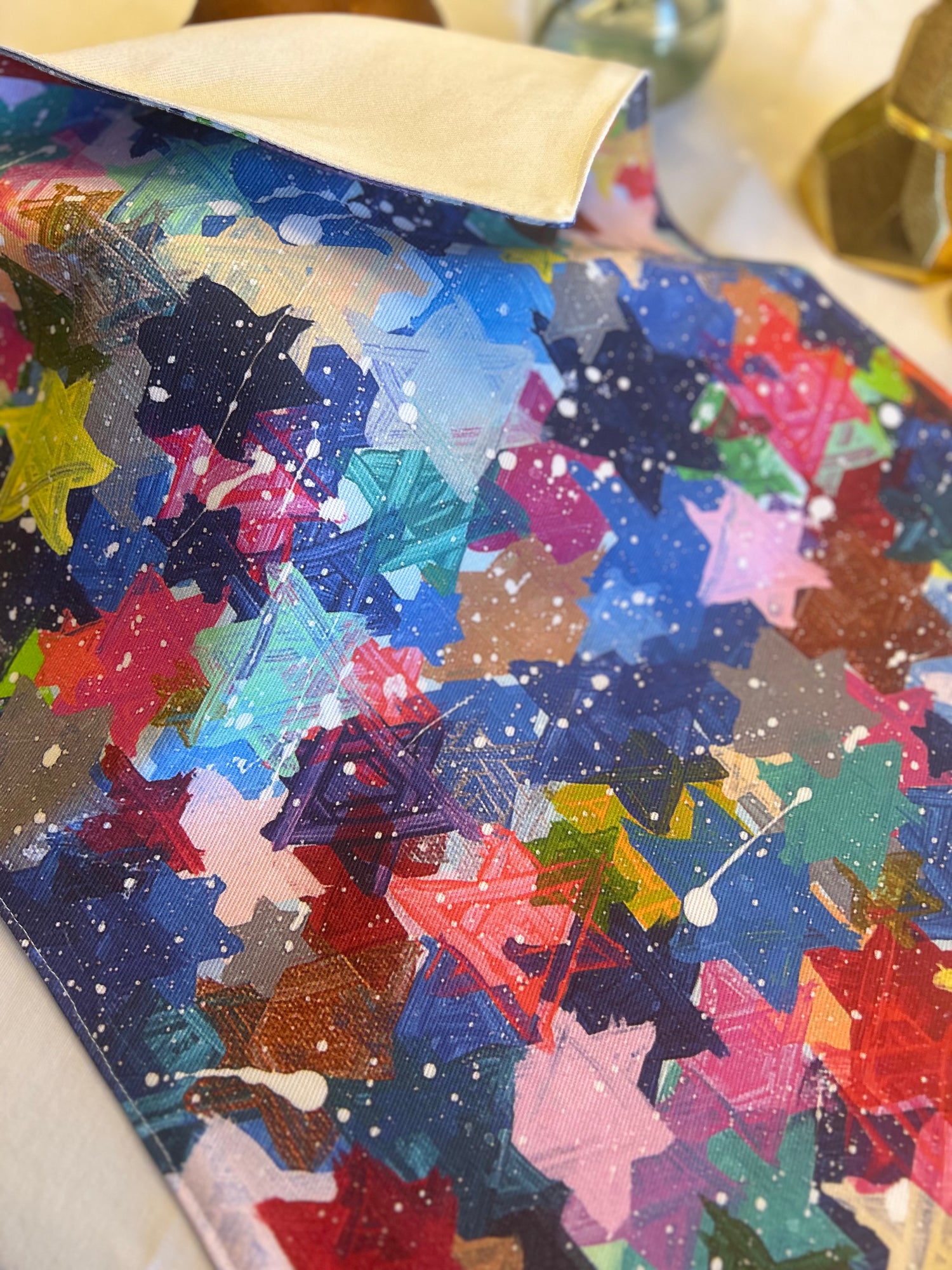 Jewish Stars Splatter | Challah Cover