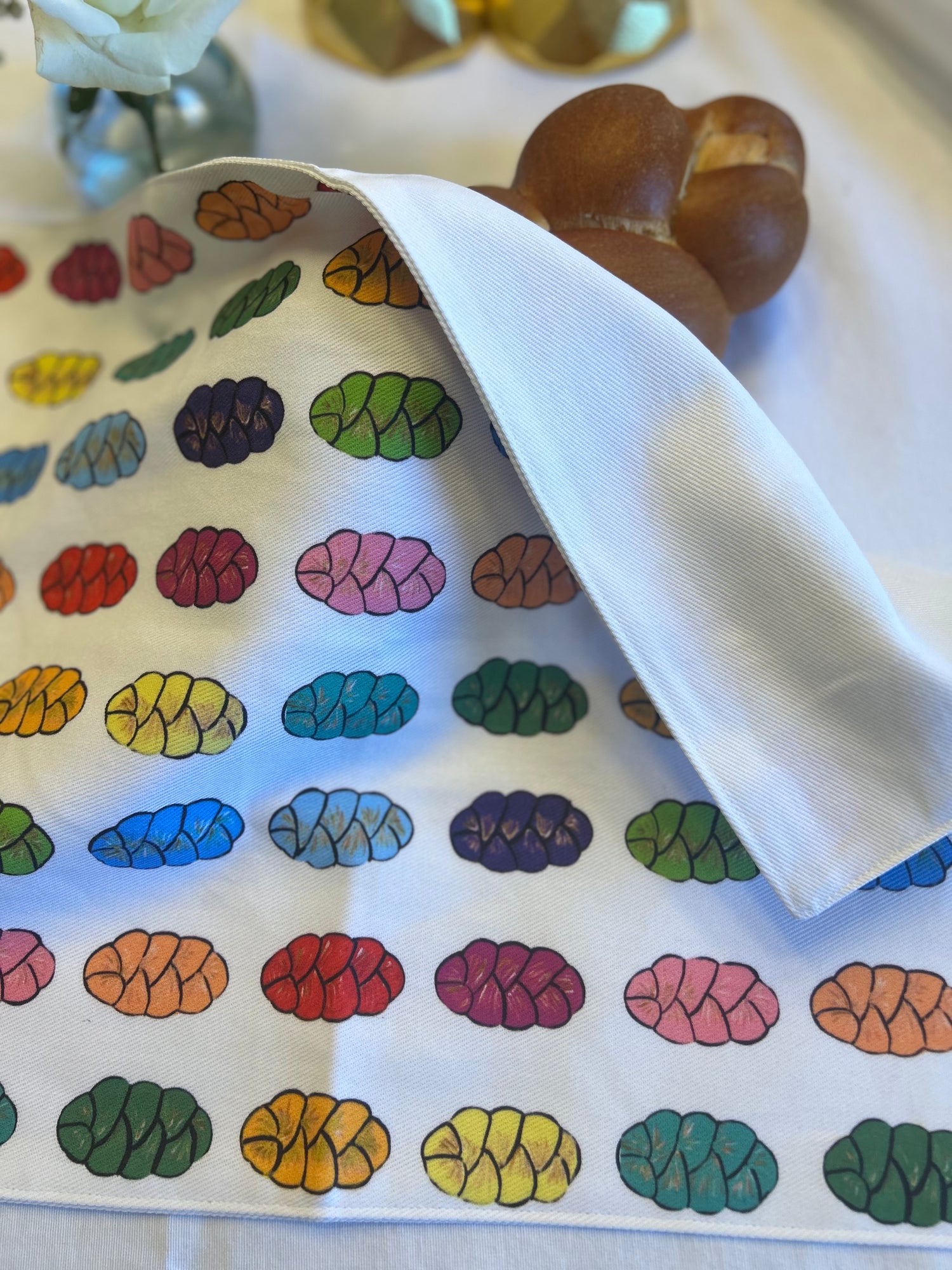 Rainbow Challahs | Challah Cover