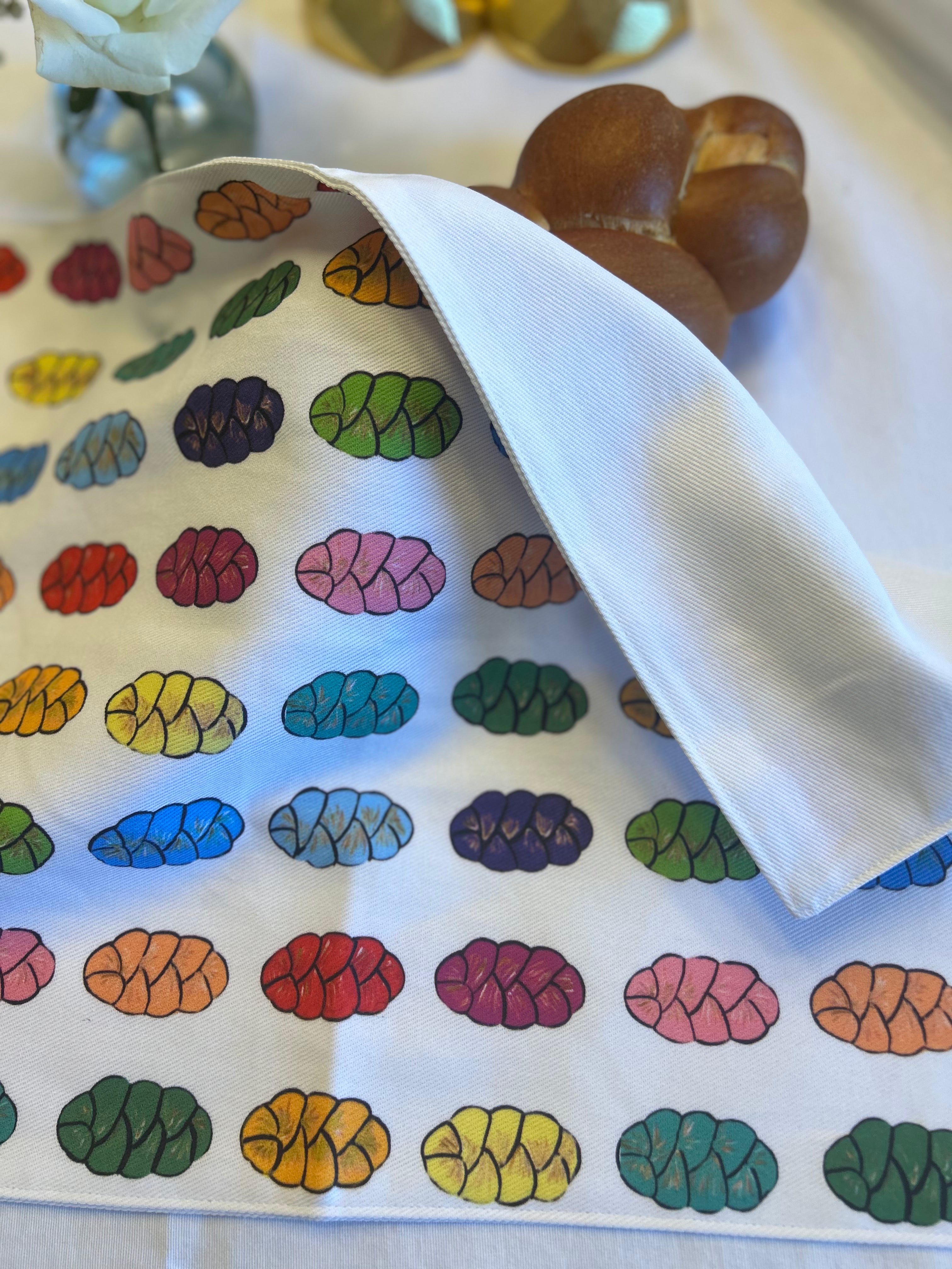 Rainbow Challahs | Challah Cover