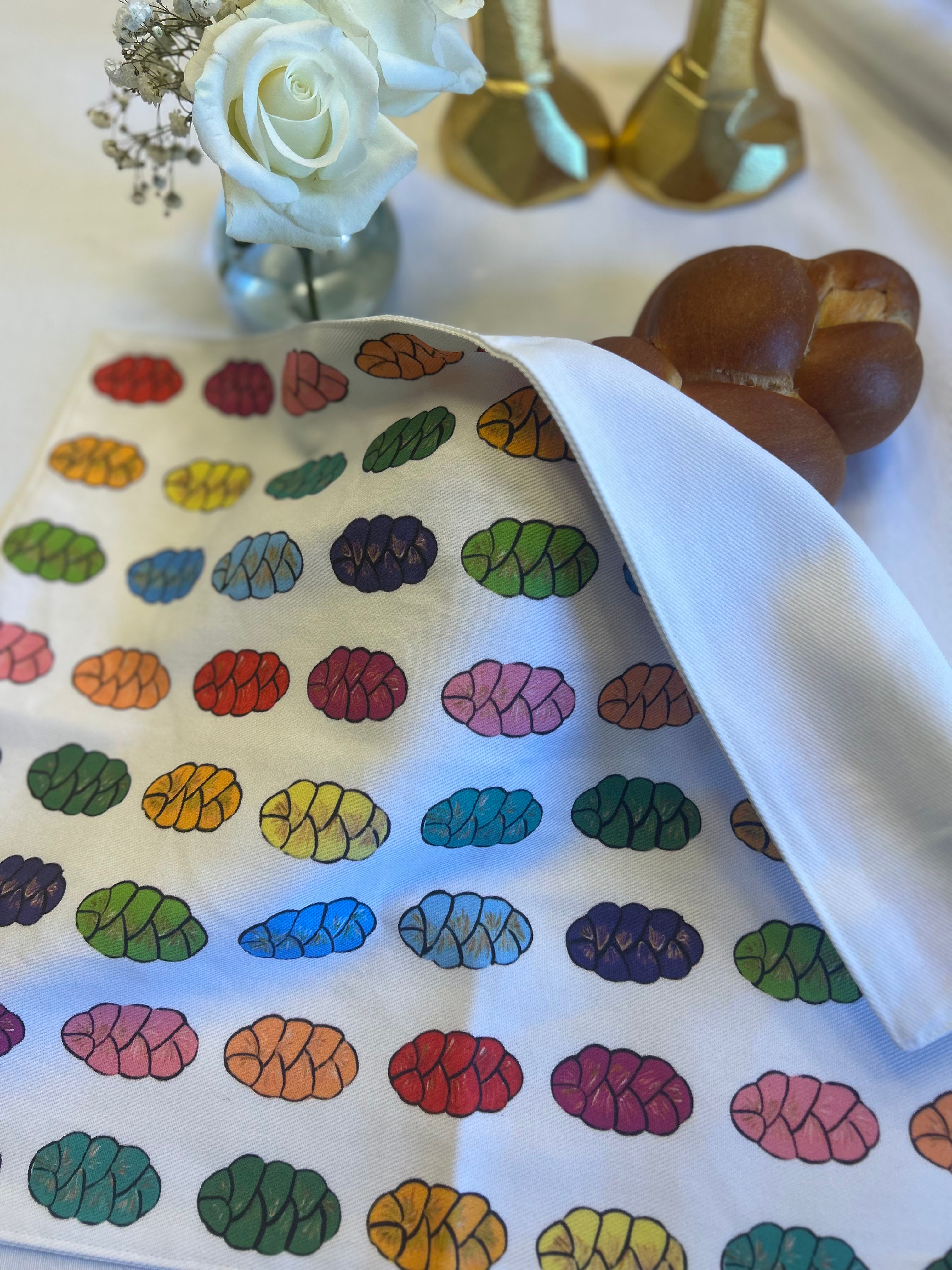 Rainbow Challahs | Challah Cover