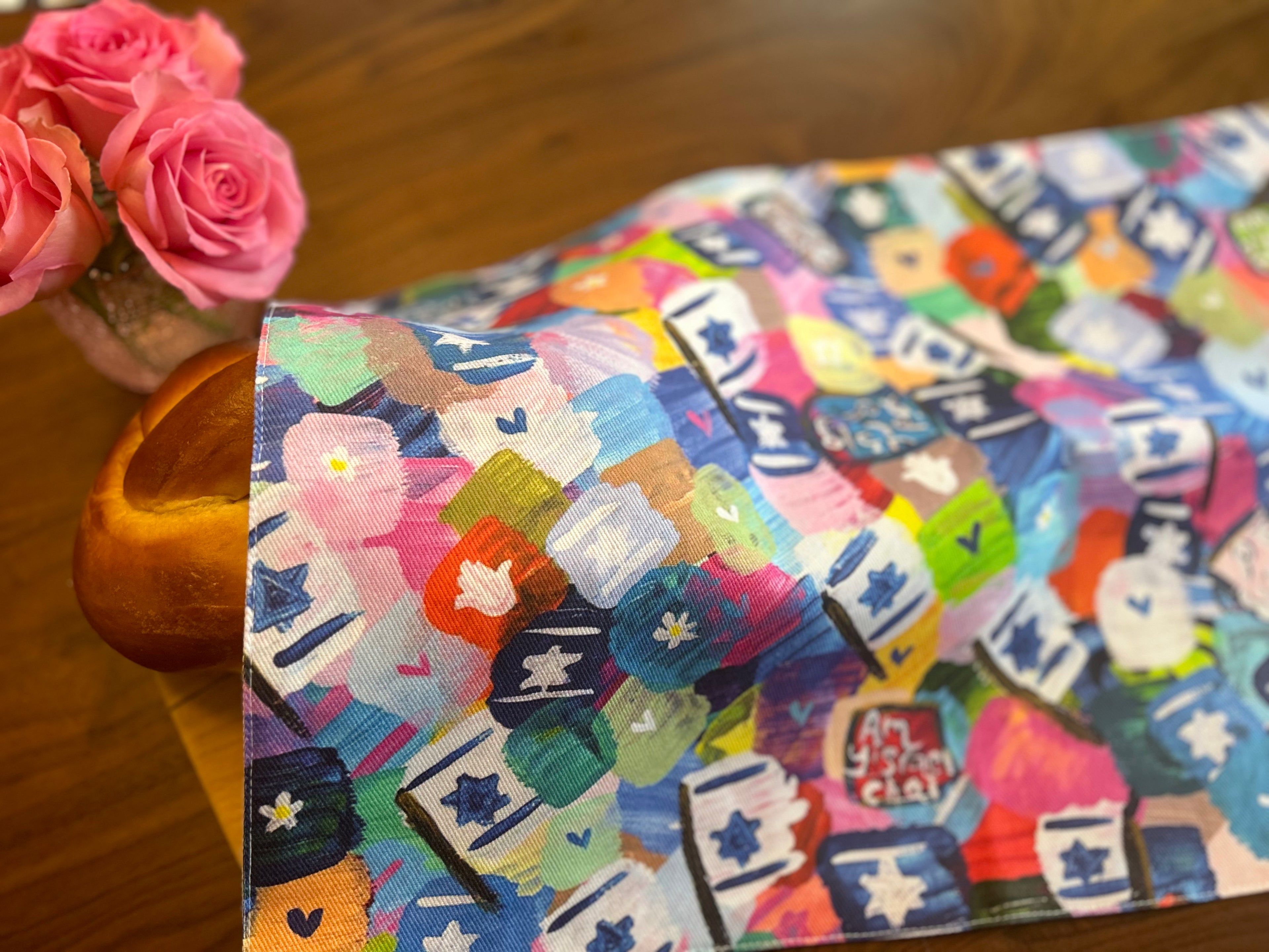 Rainbow Israel Flags | Challah Cover