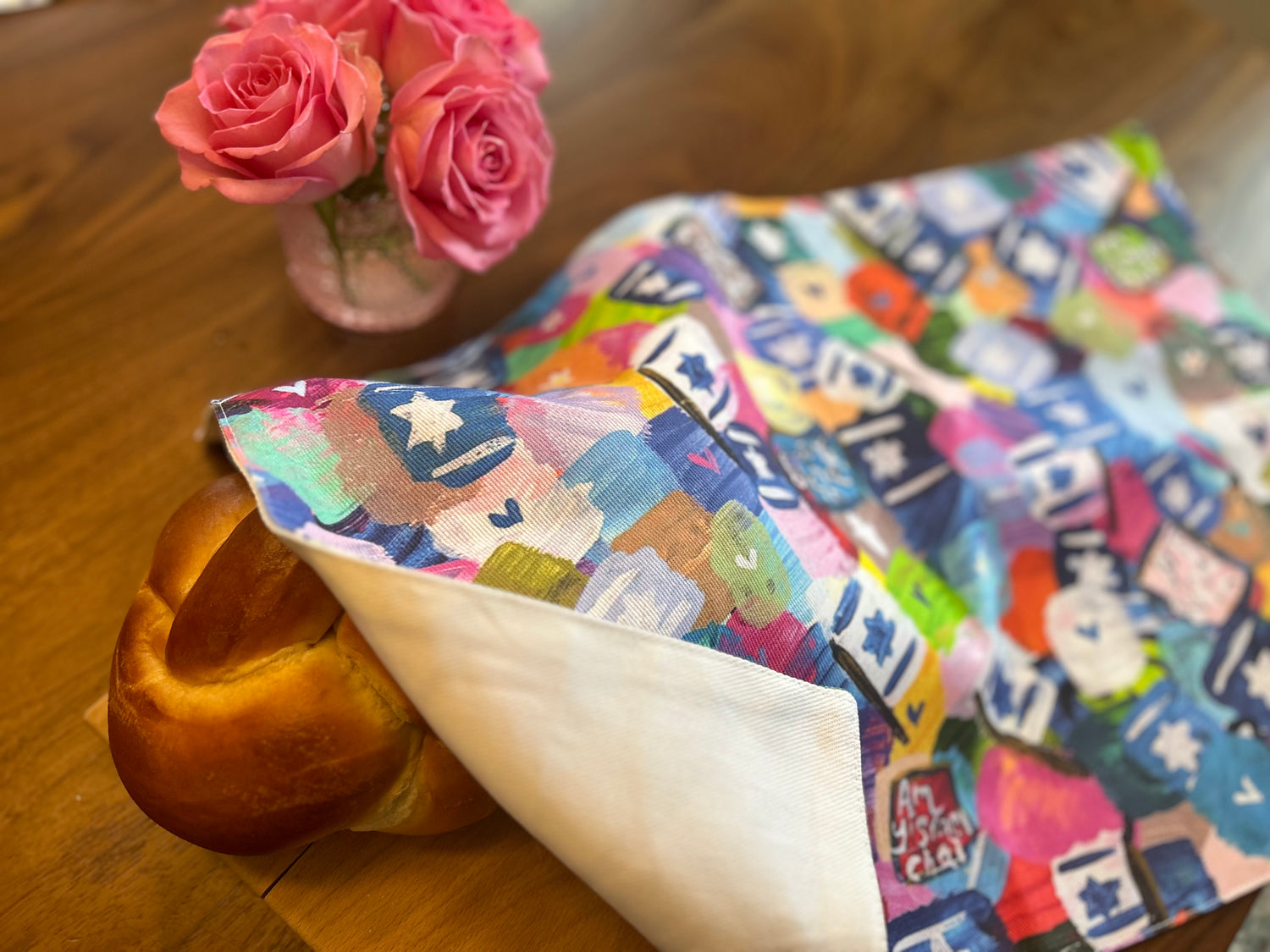 Rainbow Israel Flags | Challah Cover