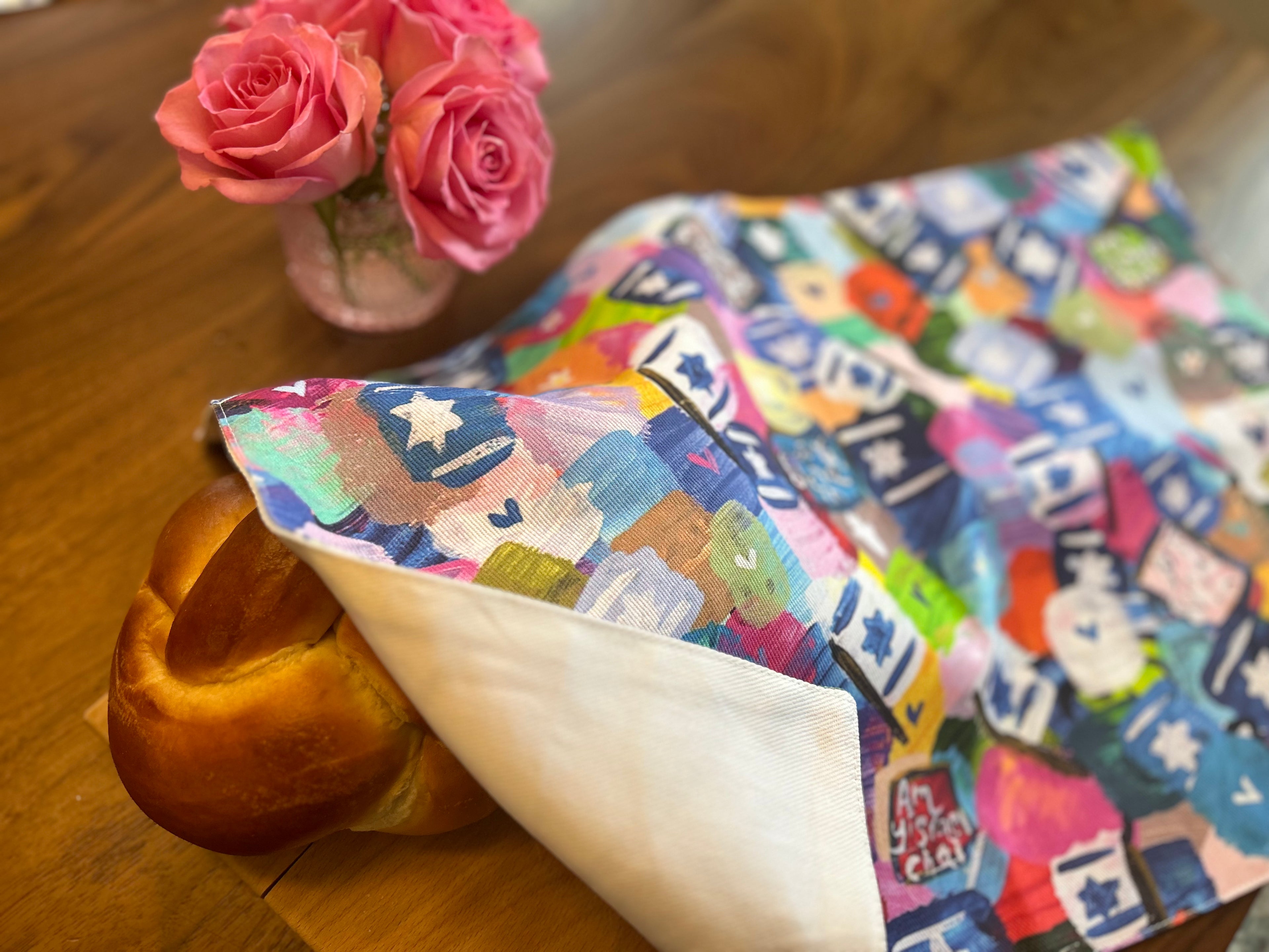 Rainbow Israel Flags | Challah Cover