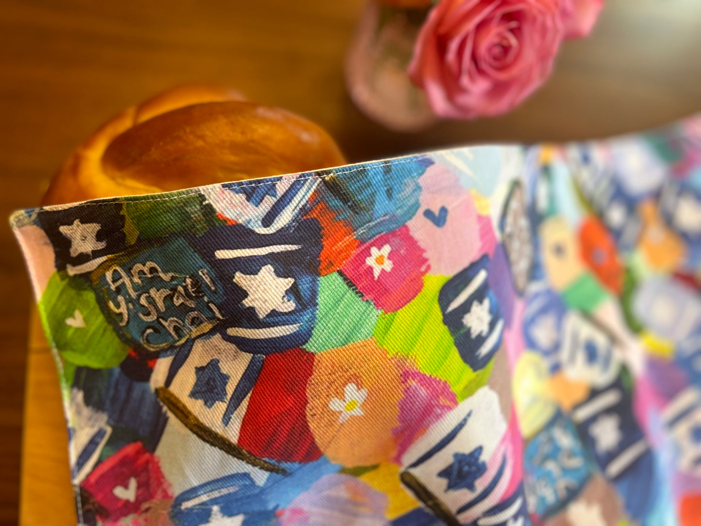 Rainbow Israel Flags | Challah Cover