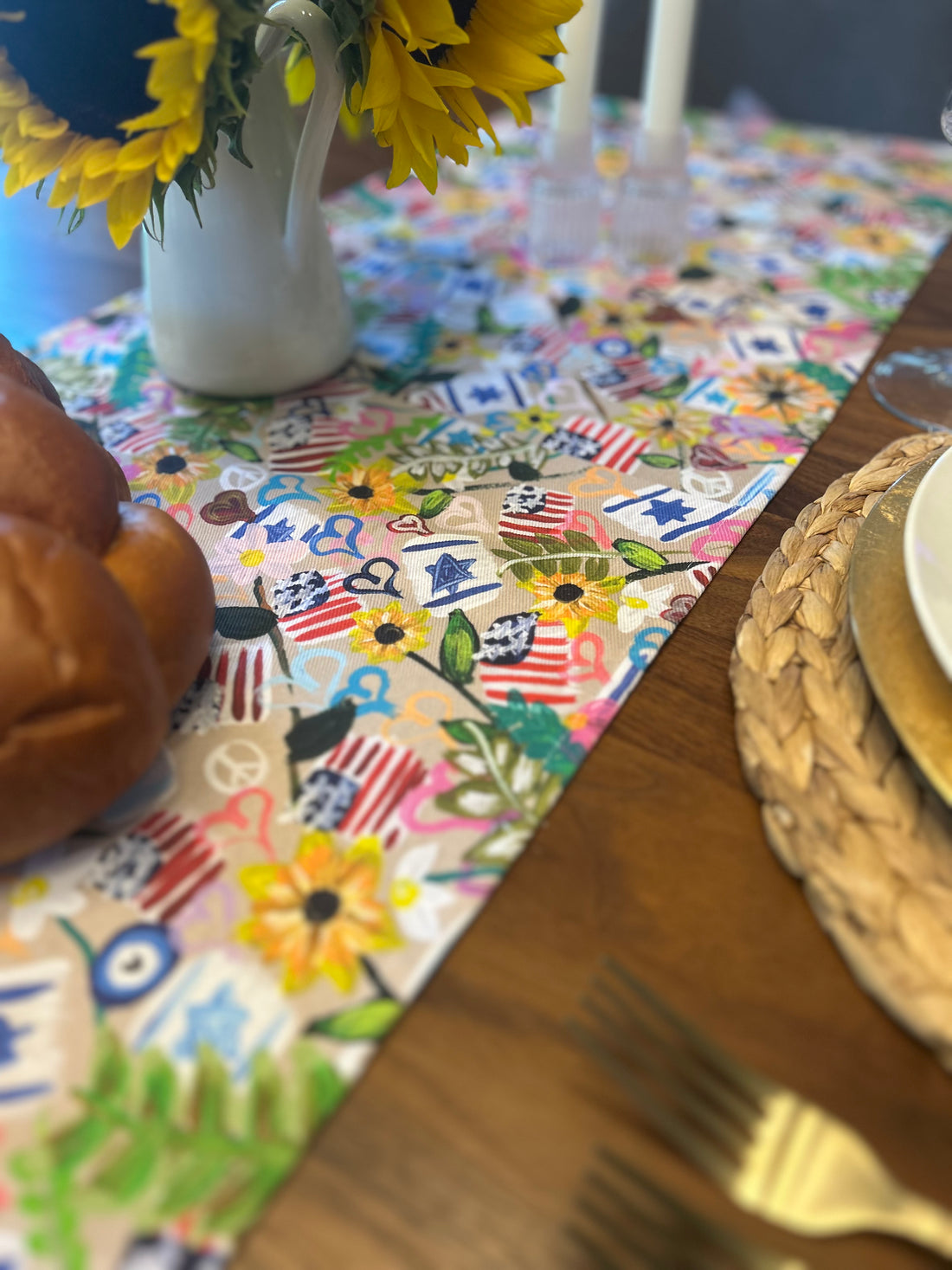 Jewish American Table Runner