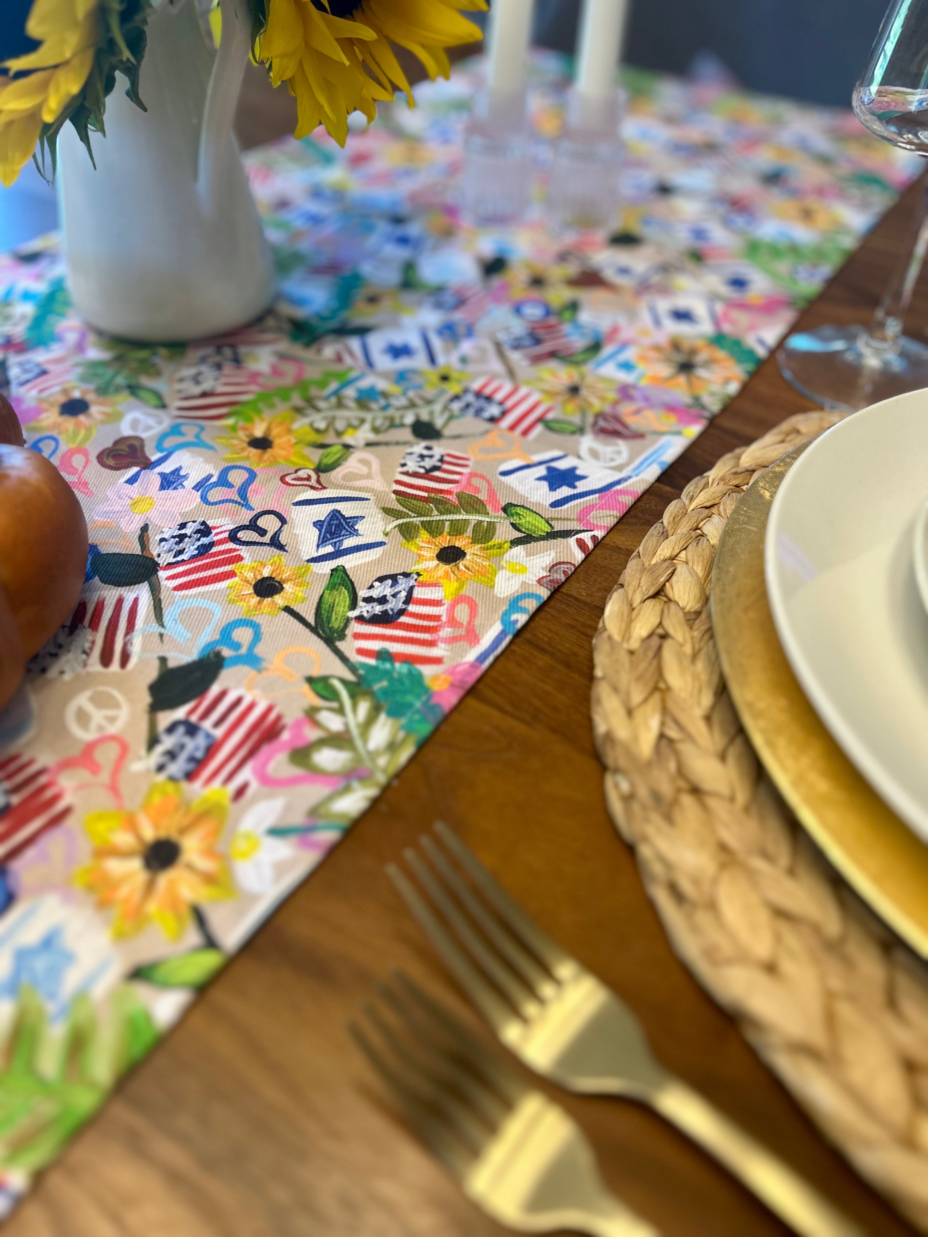 Jewish American Table Runner