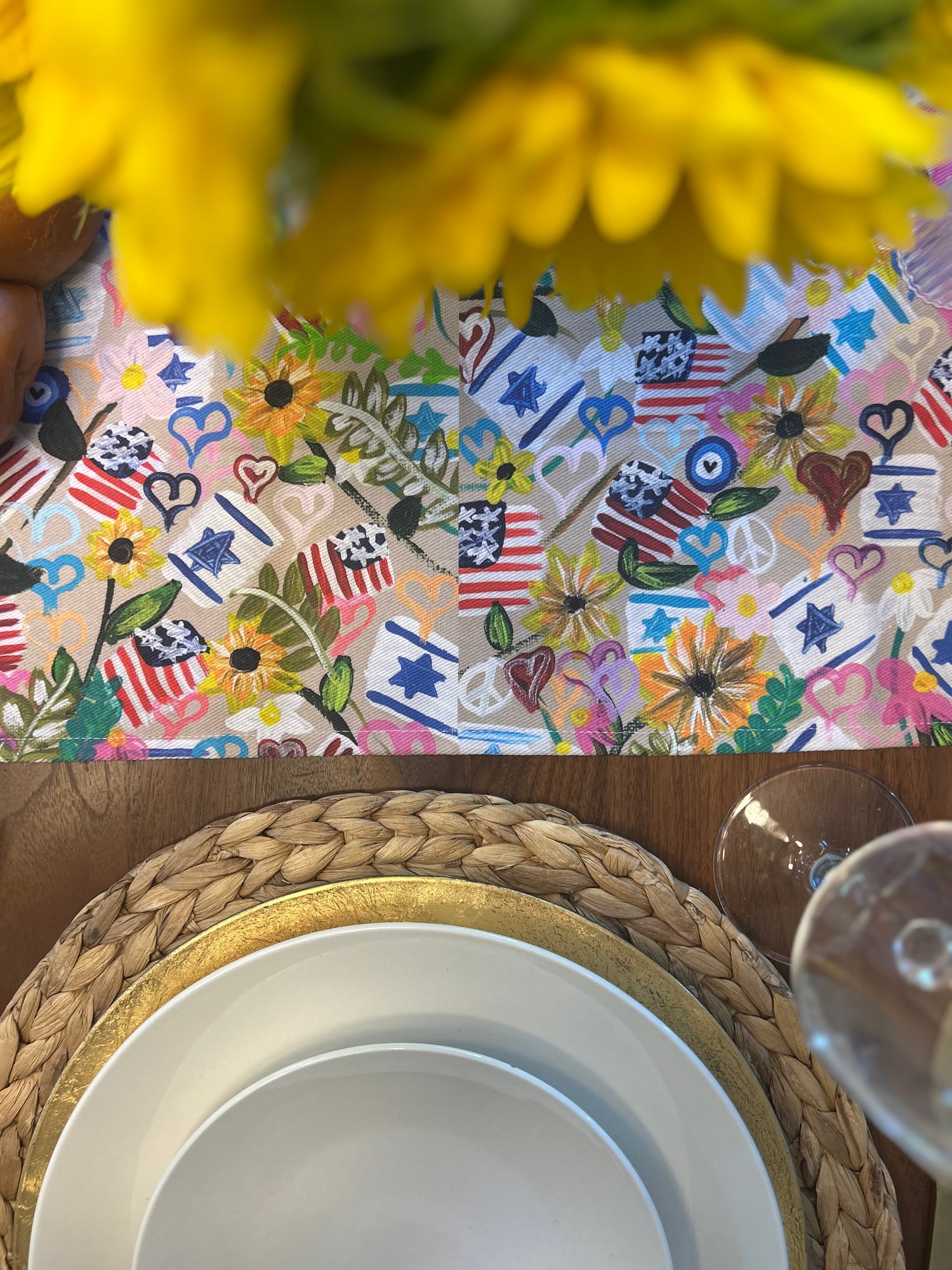 Jewish American Table Runner