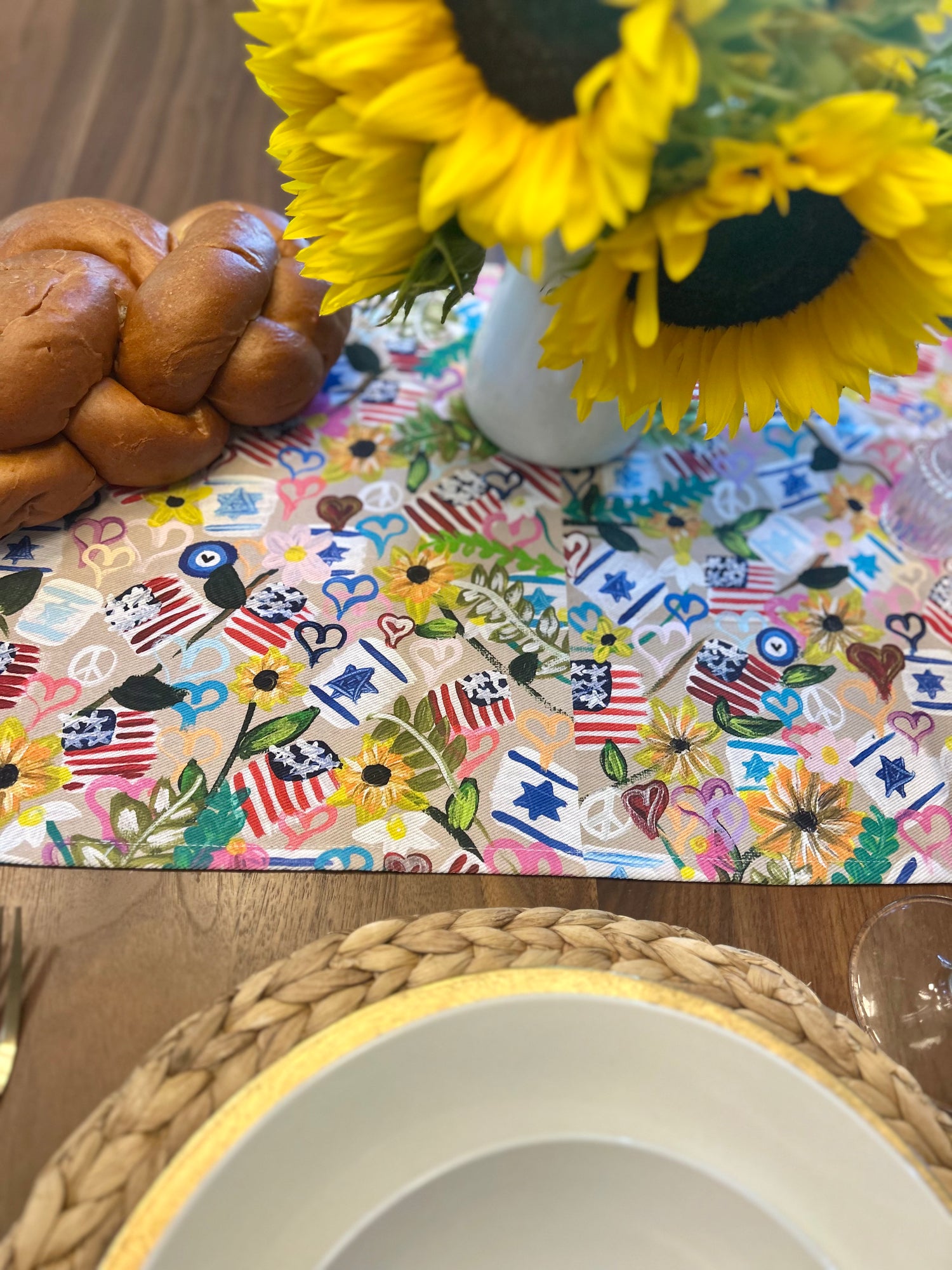 Jewish American Table Runner