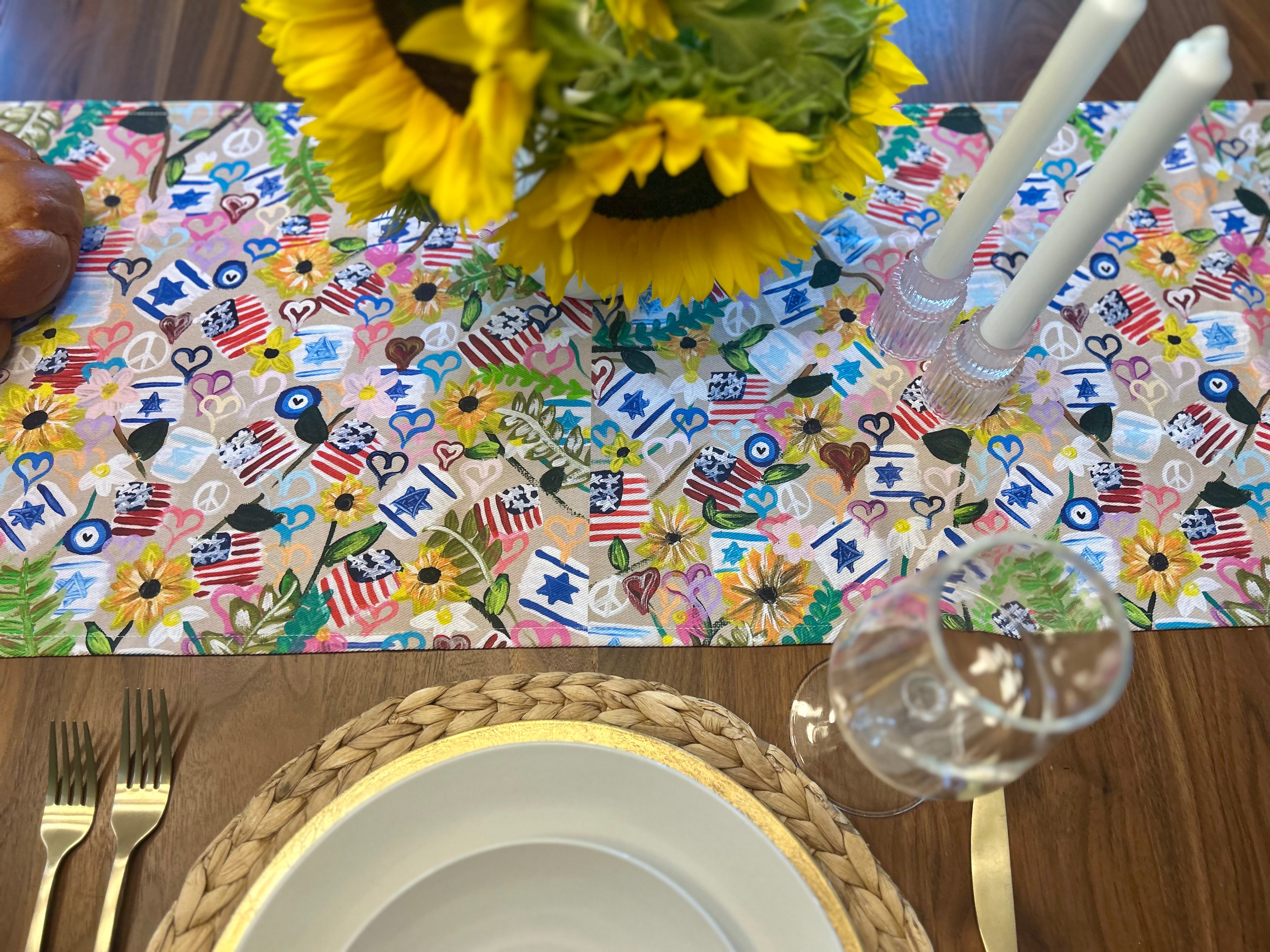 Jewish American Table Runner