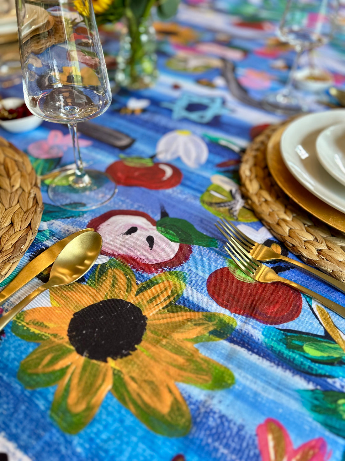 Rosh Hashanah Garden Party Tablecloth