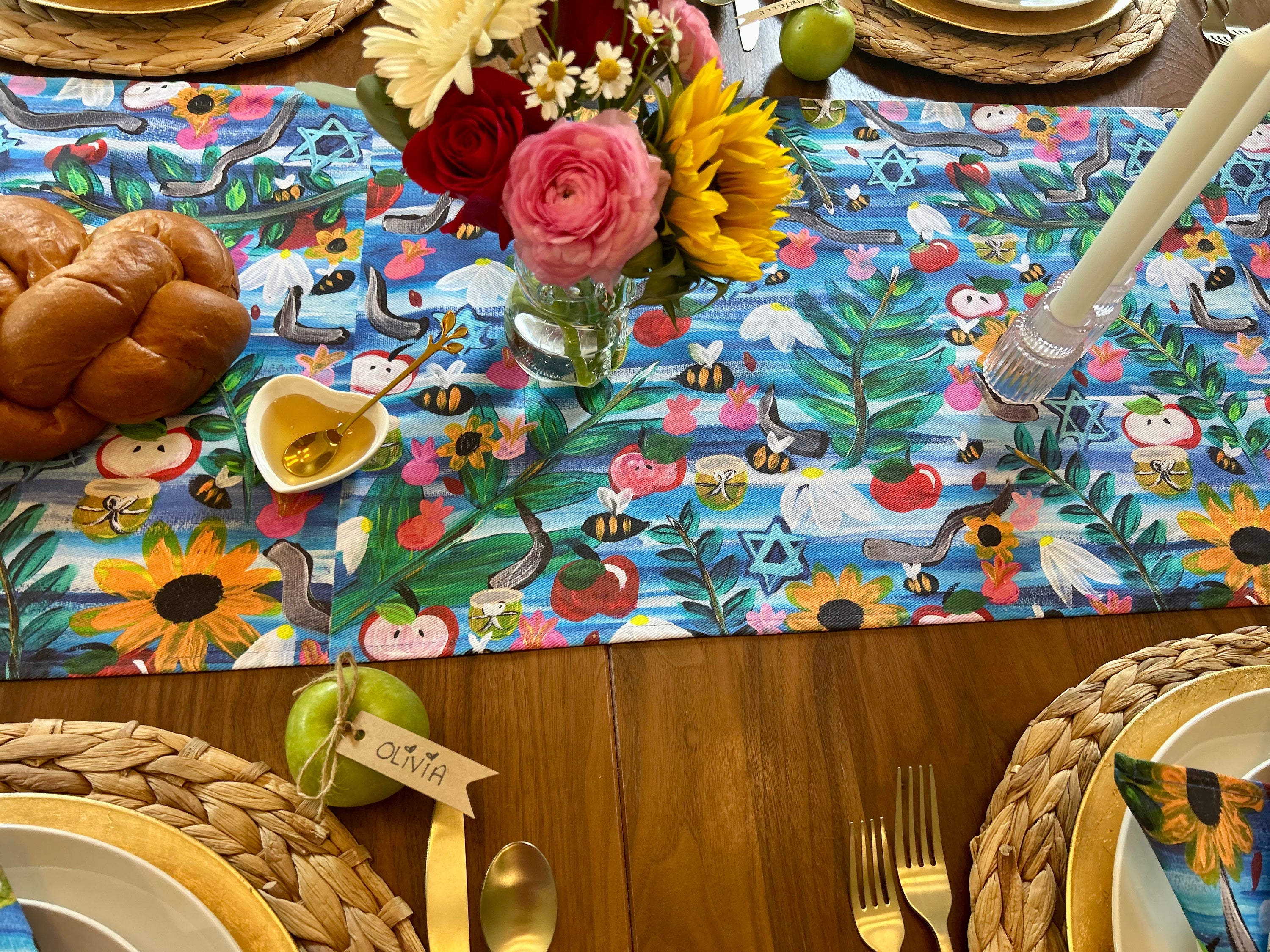 Rosh Hashanah Garden Party | Table Runner