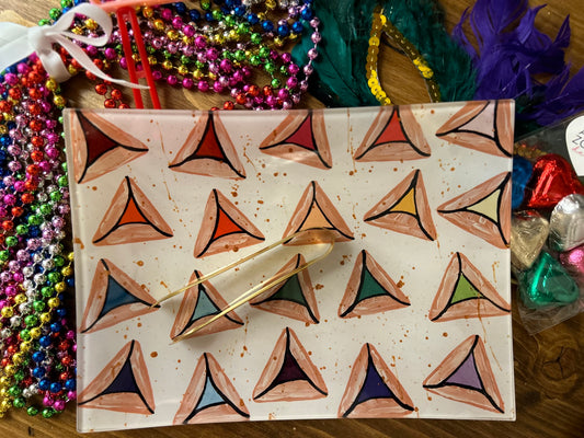 Rainbow Hamantaschen Purim Dish Set