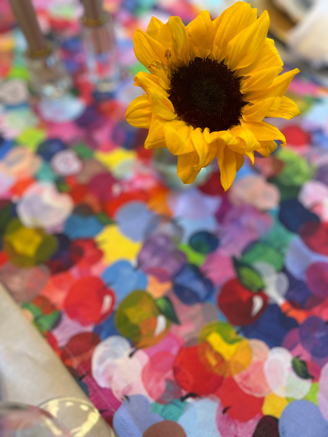 Rainbow Apples Table Runner