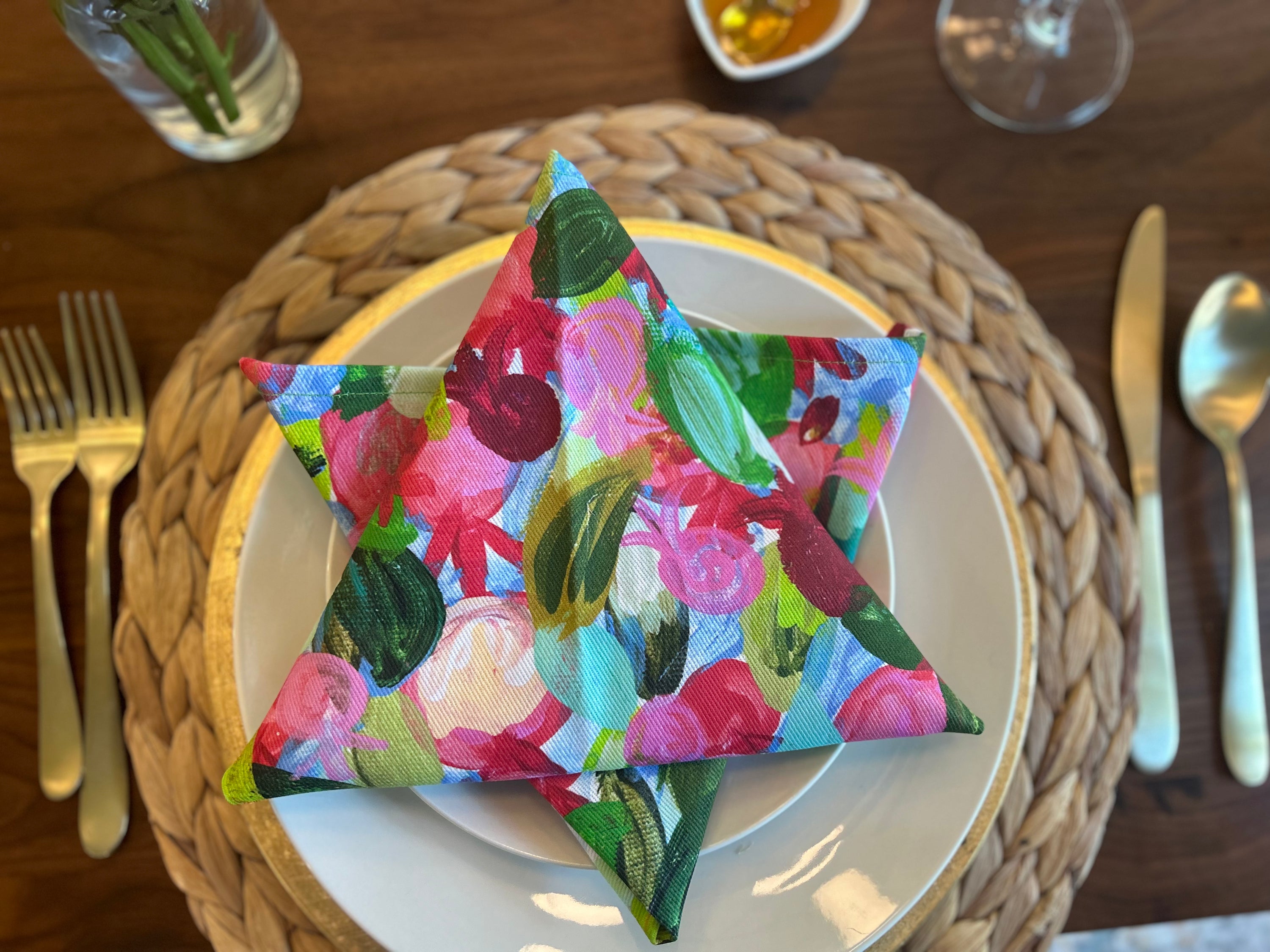 Red Pomegranates Cloth Napkins