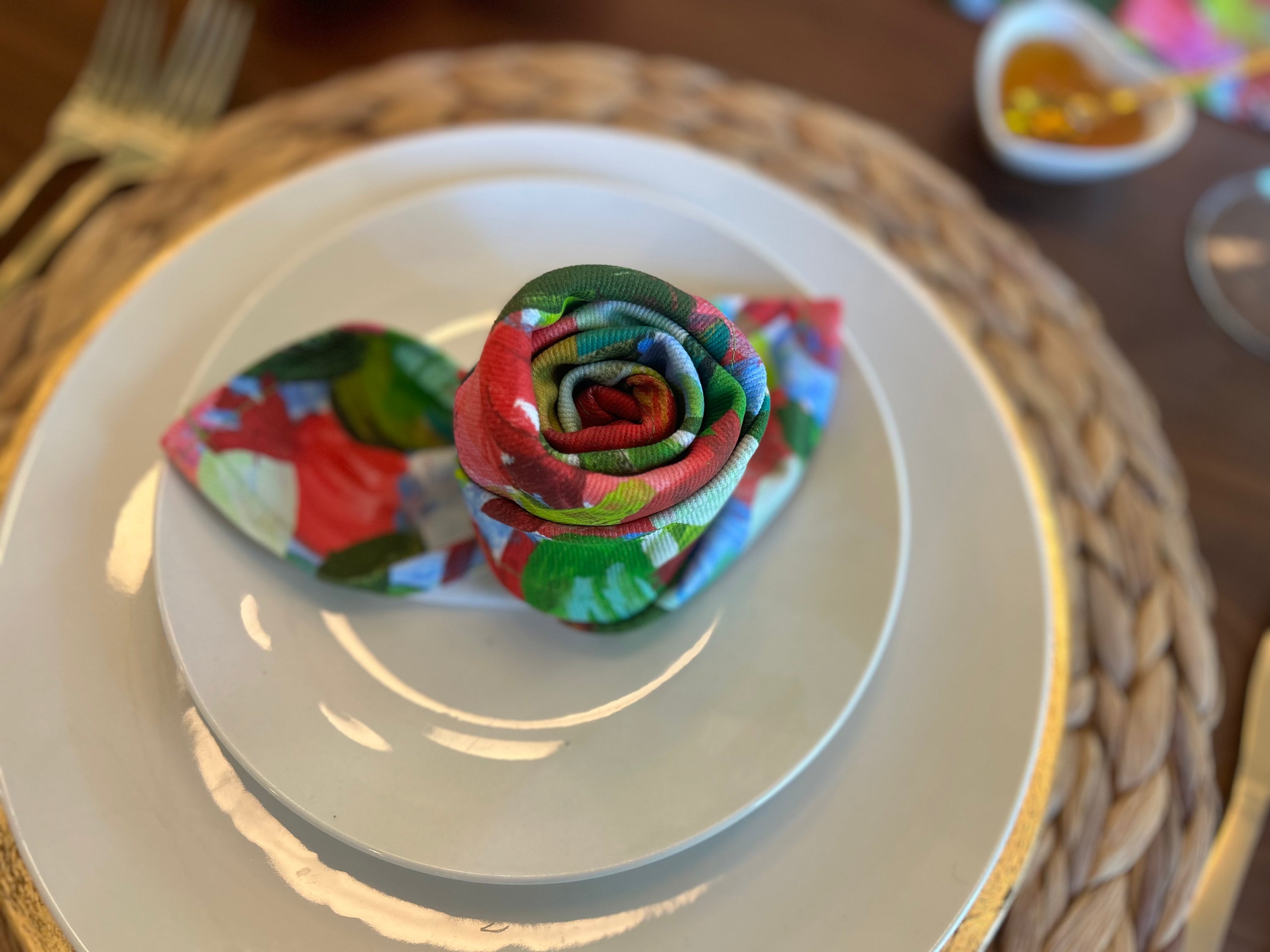Red Pomegranates Cloth Napkins