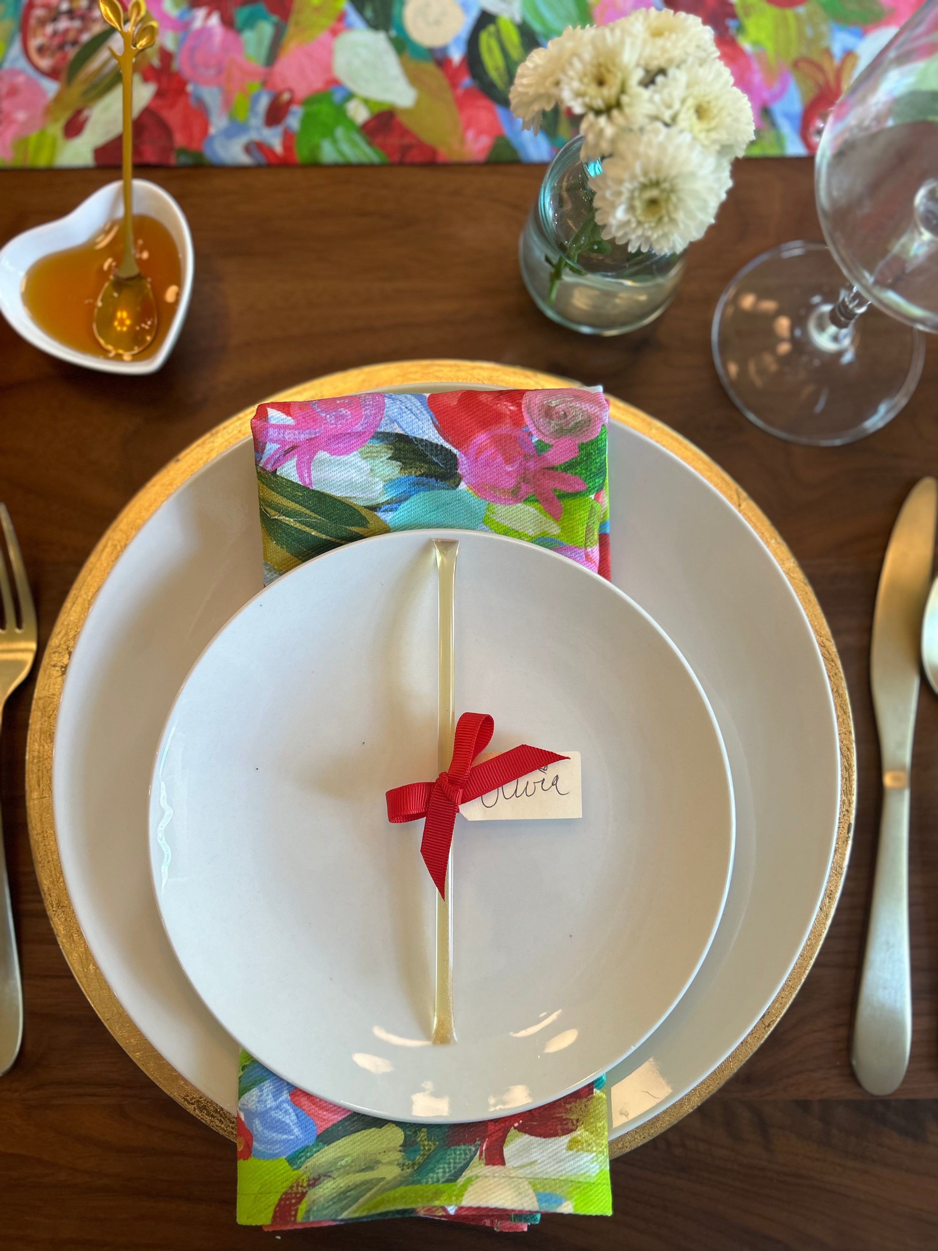 Red Pomegranates Cloth Napkins