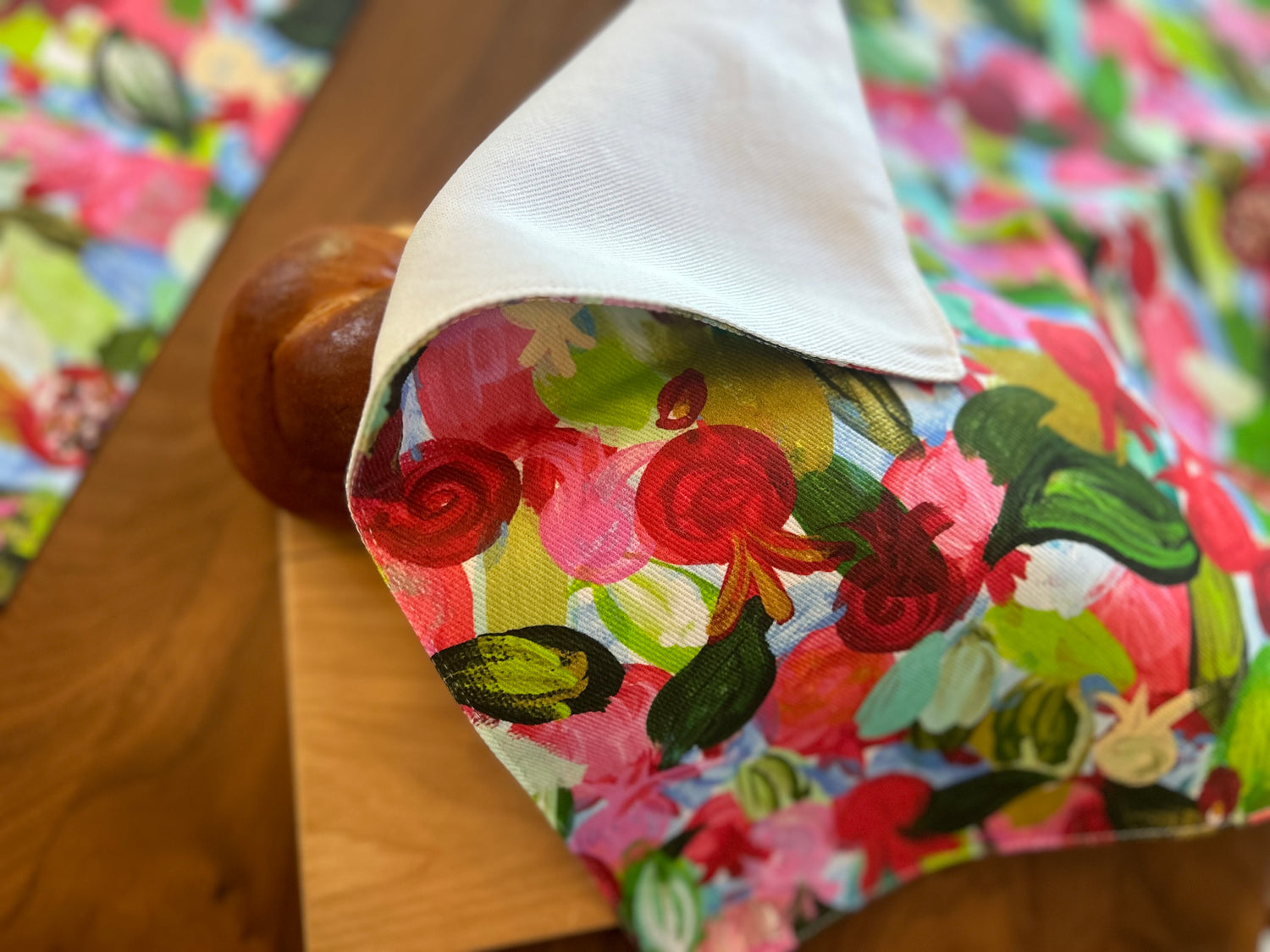 Red Pomegranates Rosh Hashanah Challah Cover