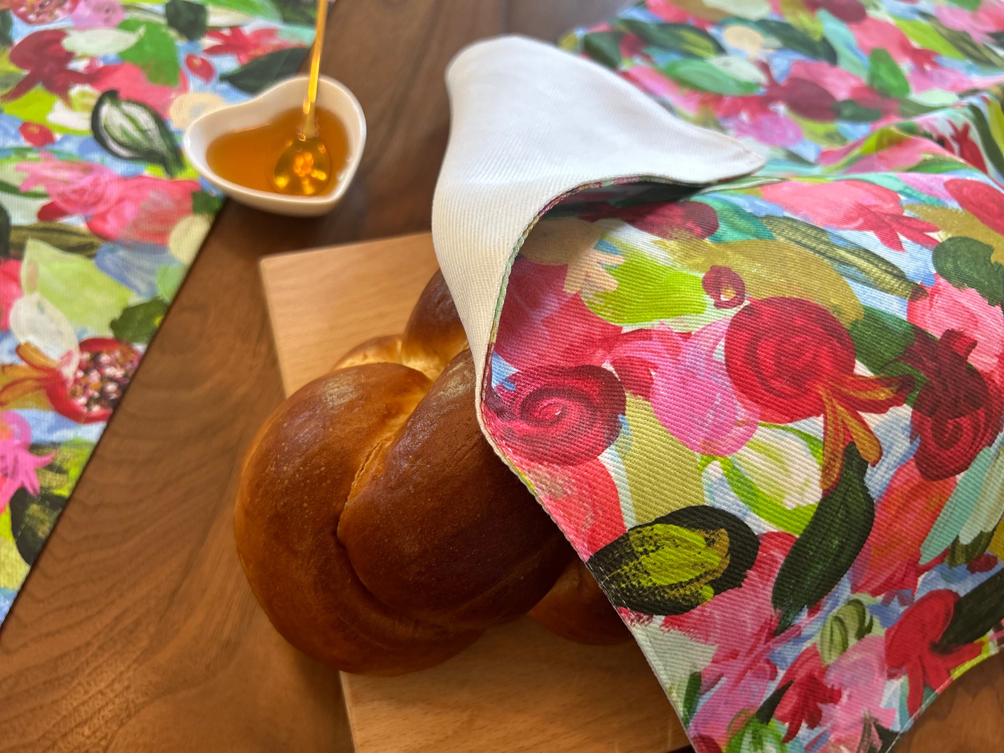 Red Pomegranates Rosh Hashanah Challah Cover